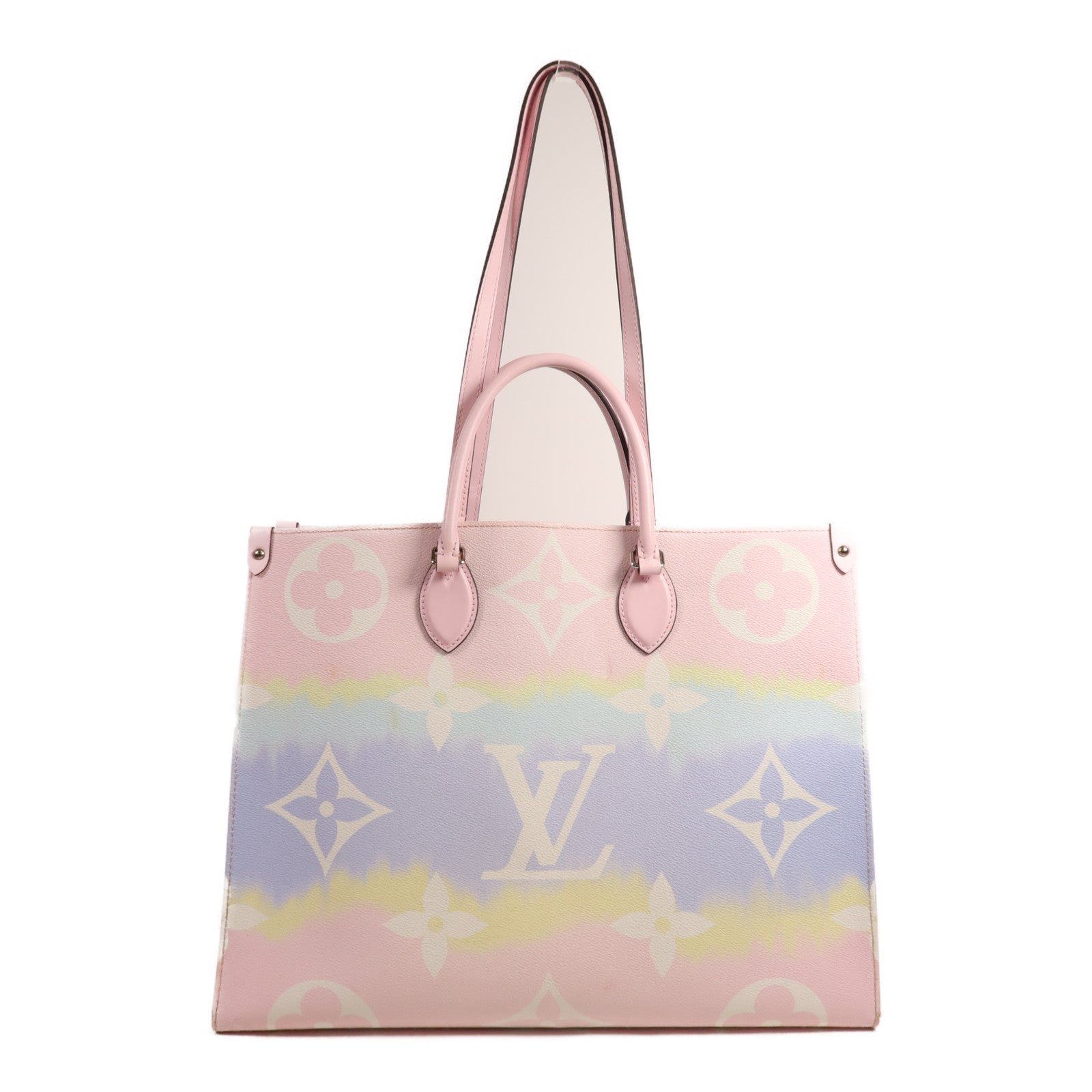 LOUIS VUITTON Monogram Giant Escale On The Go銀扣手挽肩背兩用袋