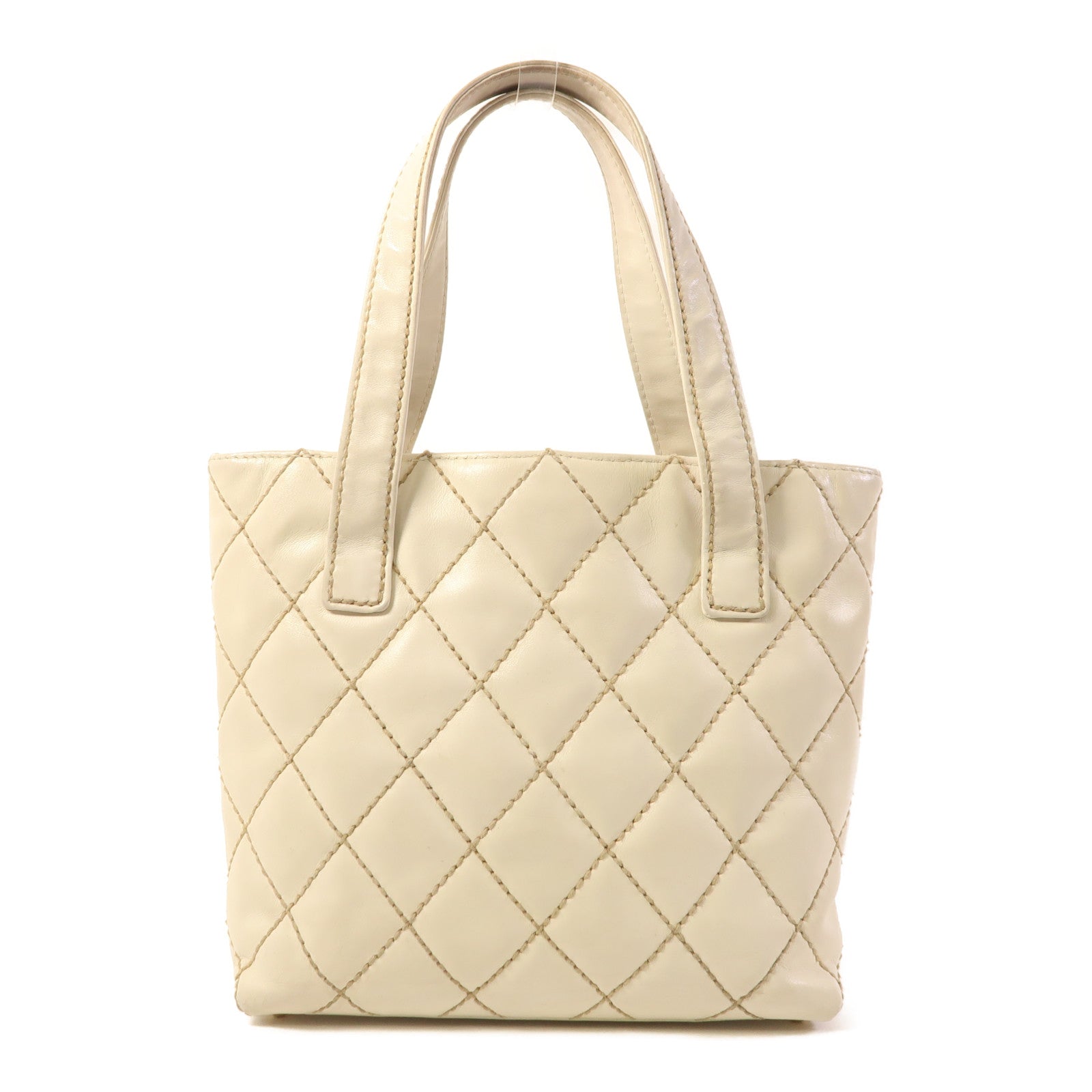 CHANEL 牛皮皮革Vintage Hand Bag金扣手挽袋