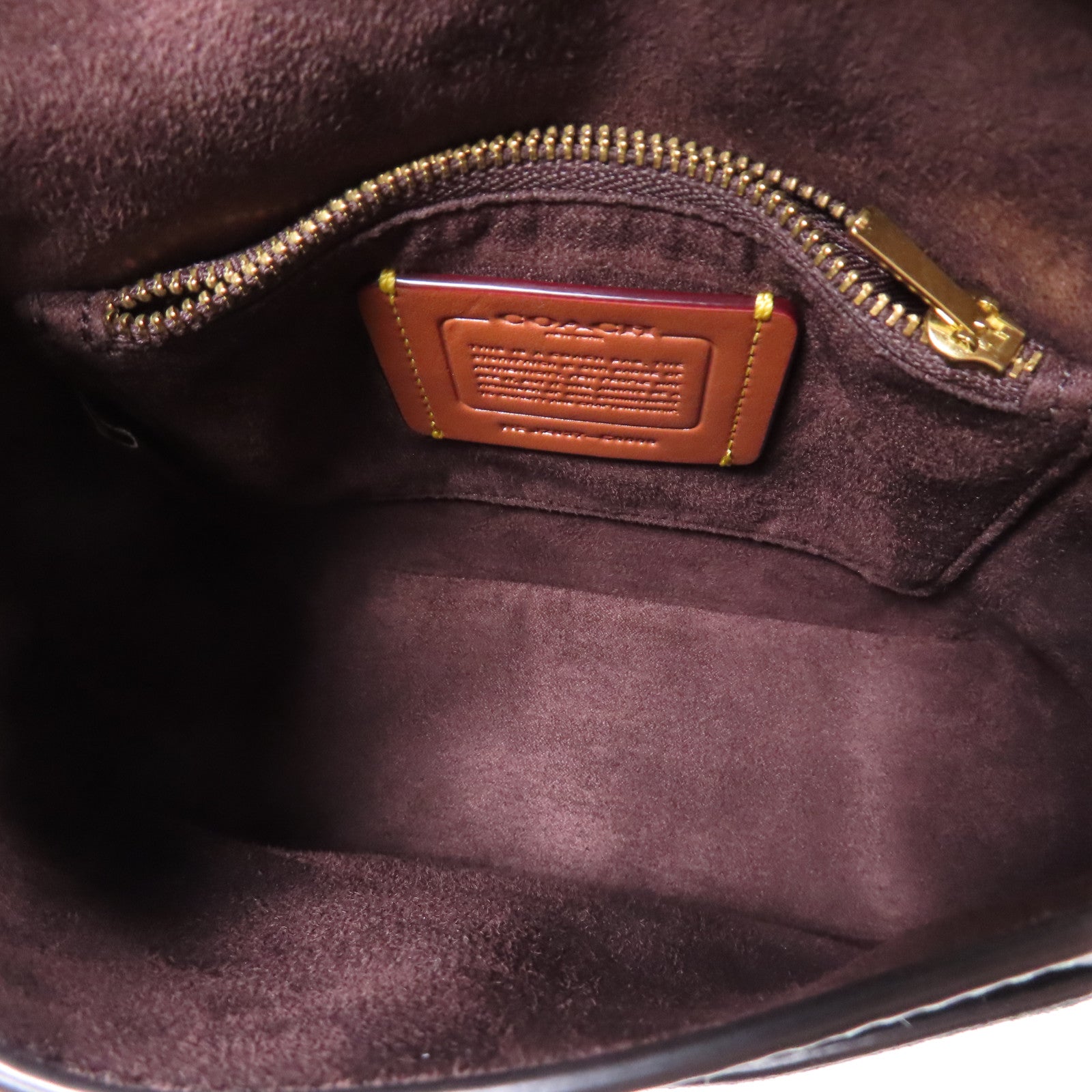 COACH 牛皮皮革Backpack金扣背包