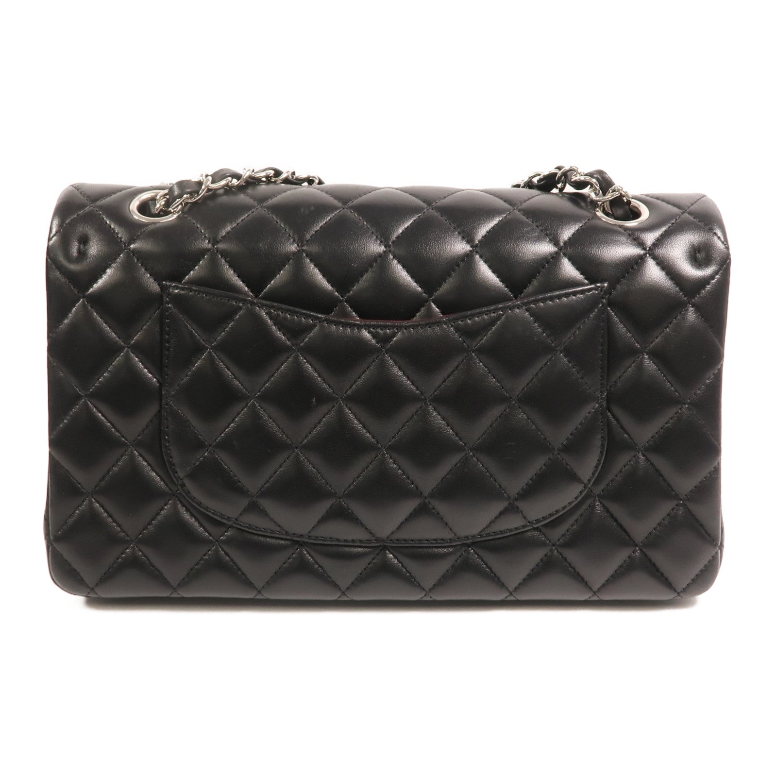 CHANEL 羊皮皮革Classic 25銀扣鏈帶肩背袋