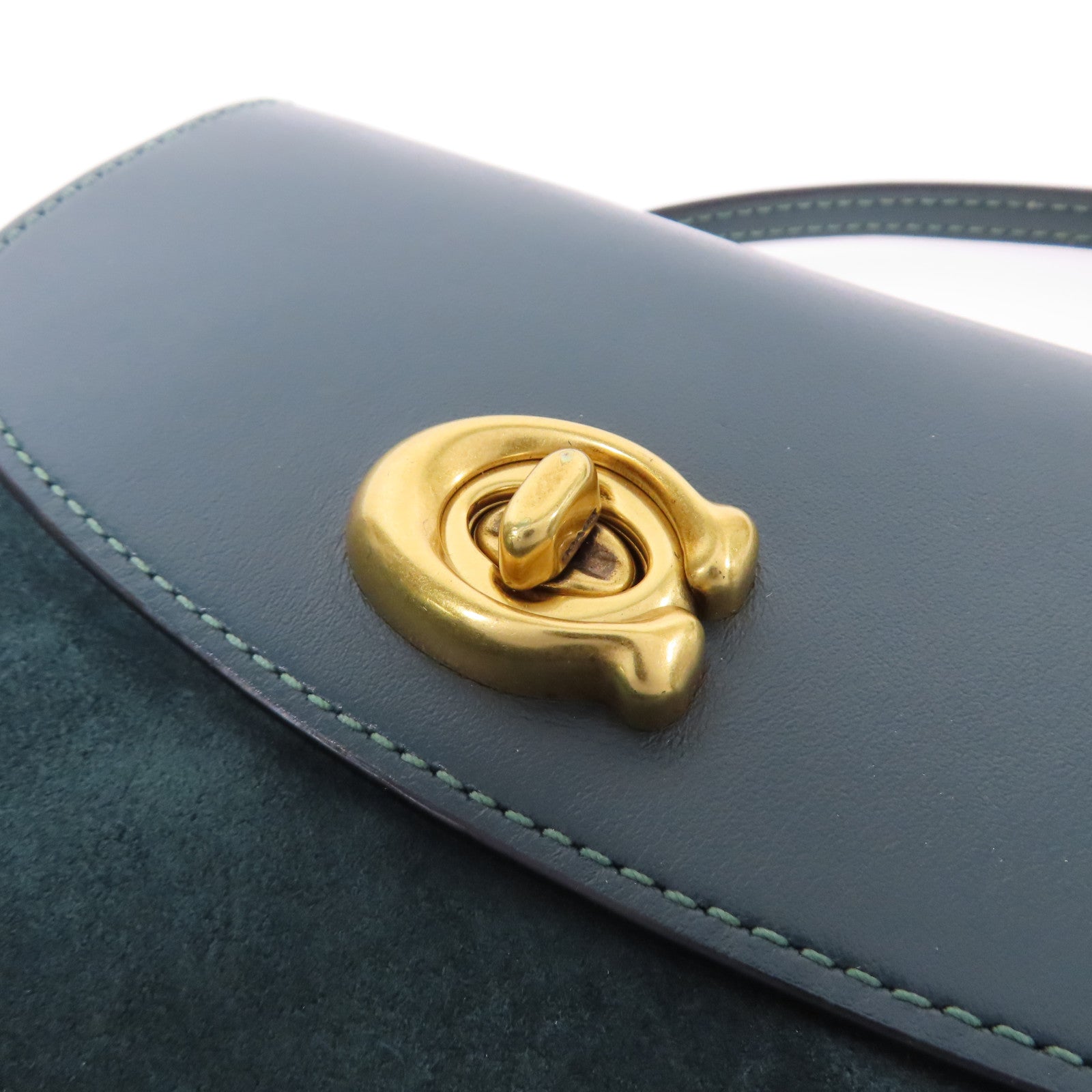 COACH 牛皮皮革Backpack金扣背包