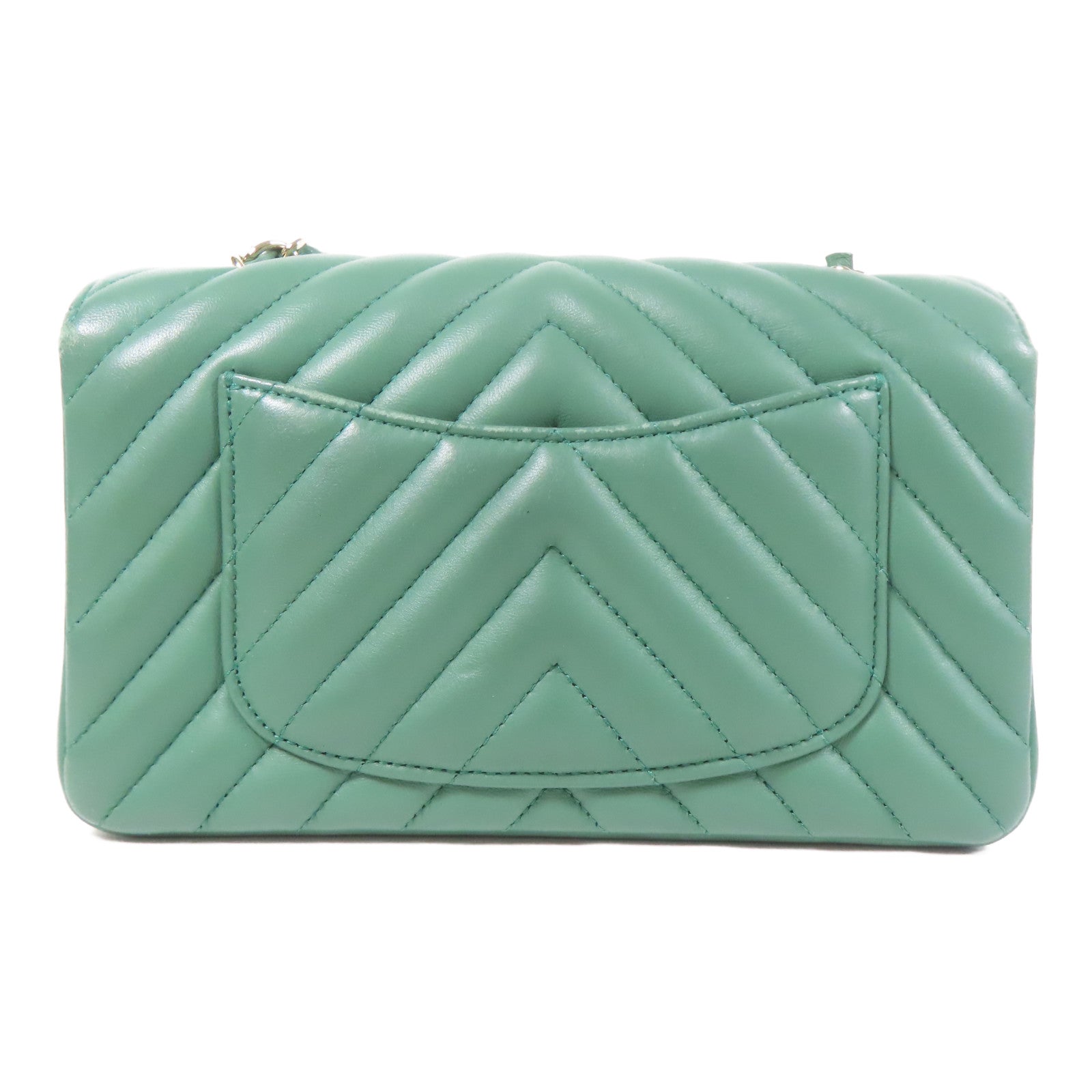 CHANEL 牛皮皮革Shoulder Bag金扣鏈帶肩背袋