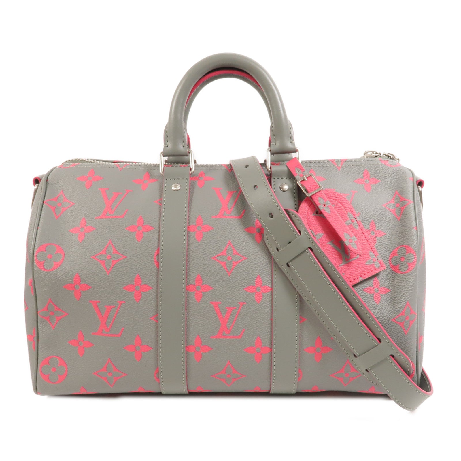 LOUIS VUITTON Monogram Glow Keepall Bandouliere 35手挽肩背兩用袋