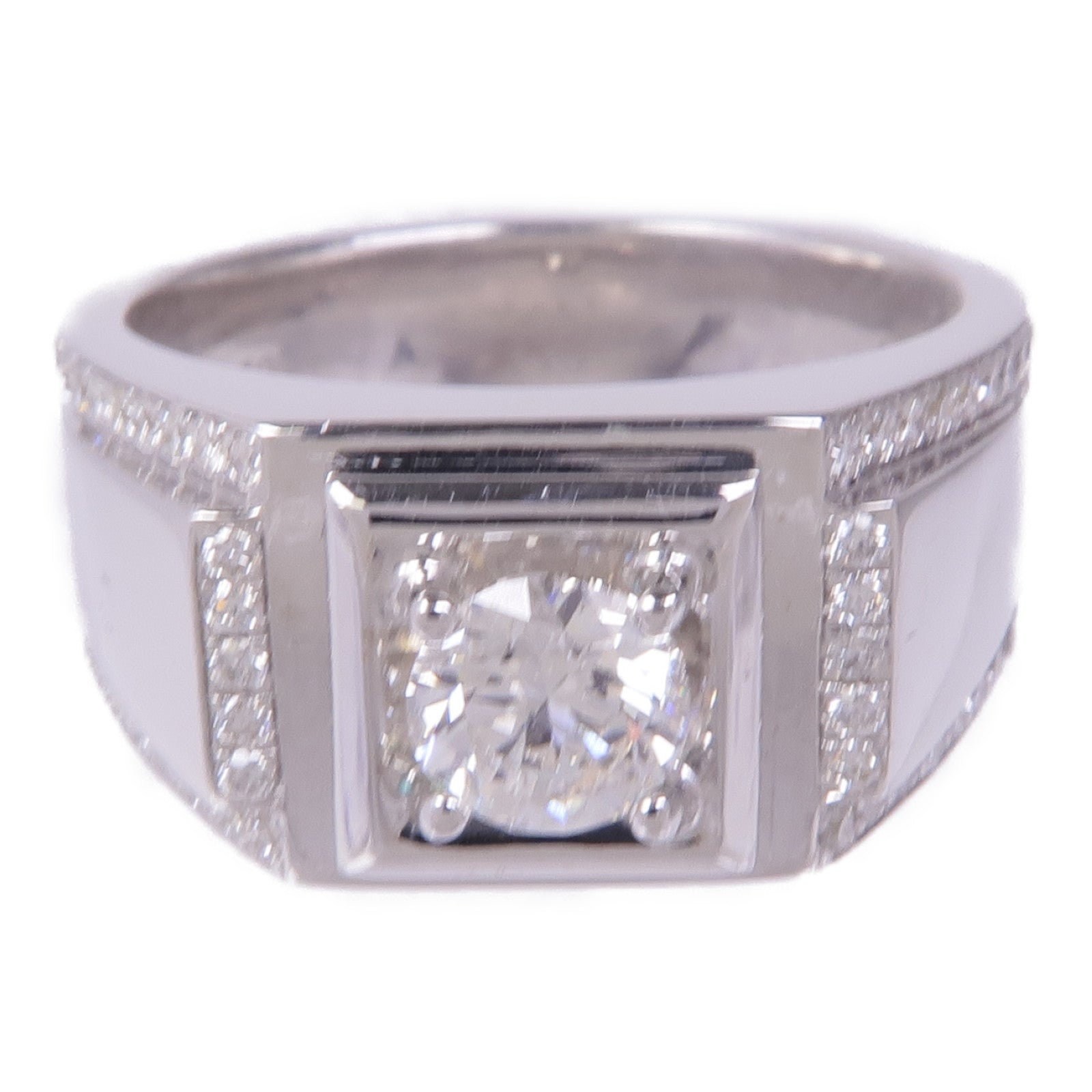 JEWELRY Diamond Ring 18K White Gold US#7.25