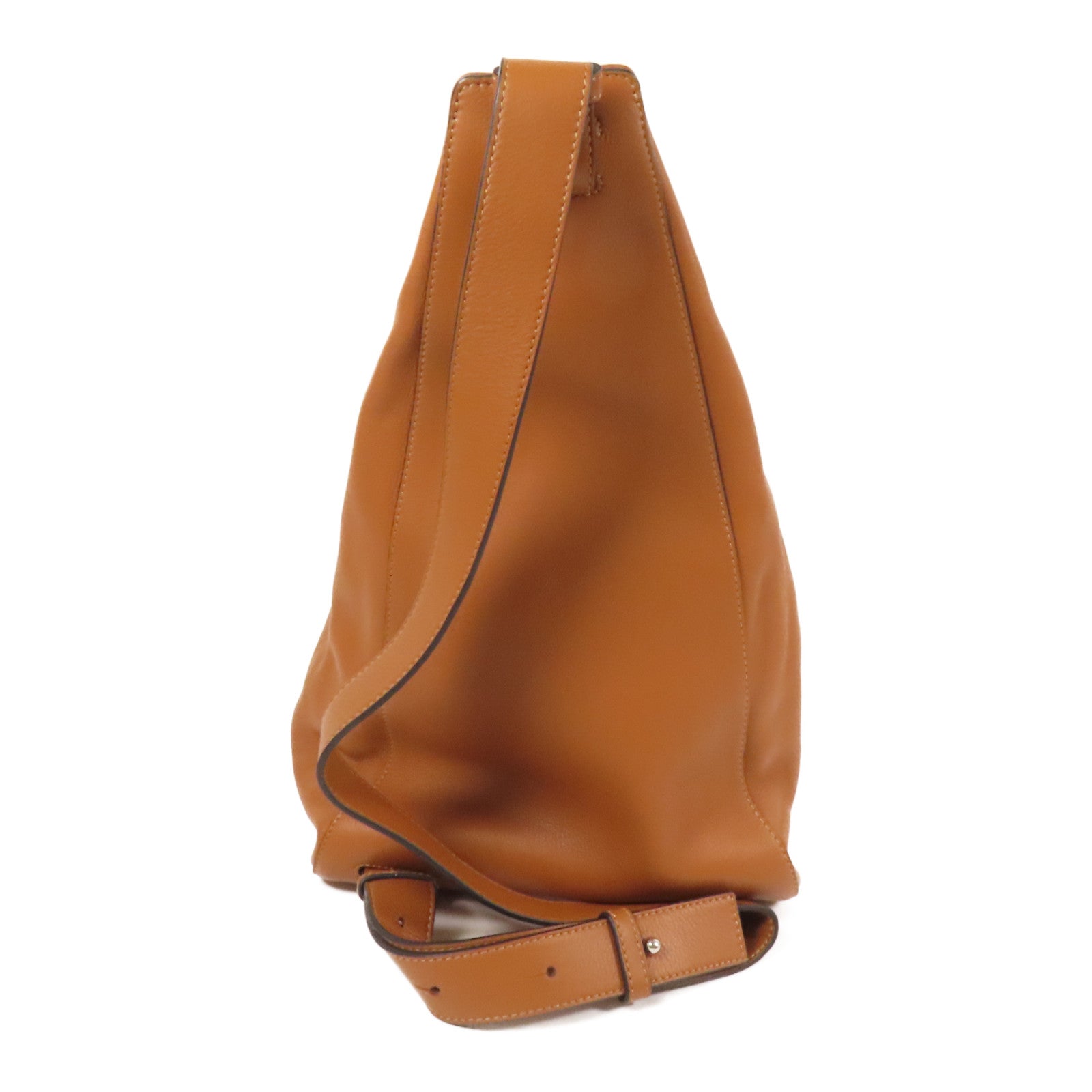 LOEWE 牛皮皮革Anton Bag銀扣肩背袋