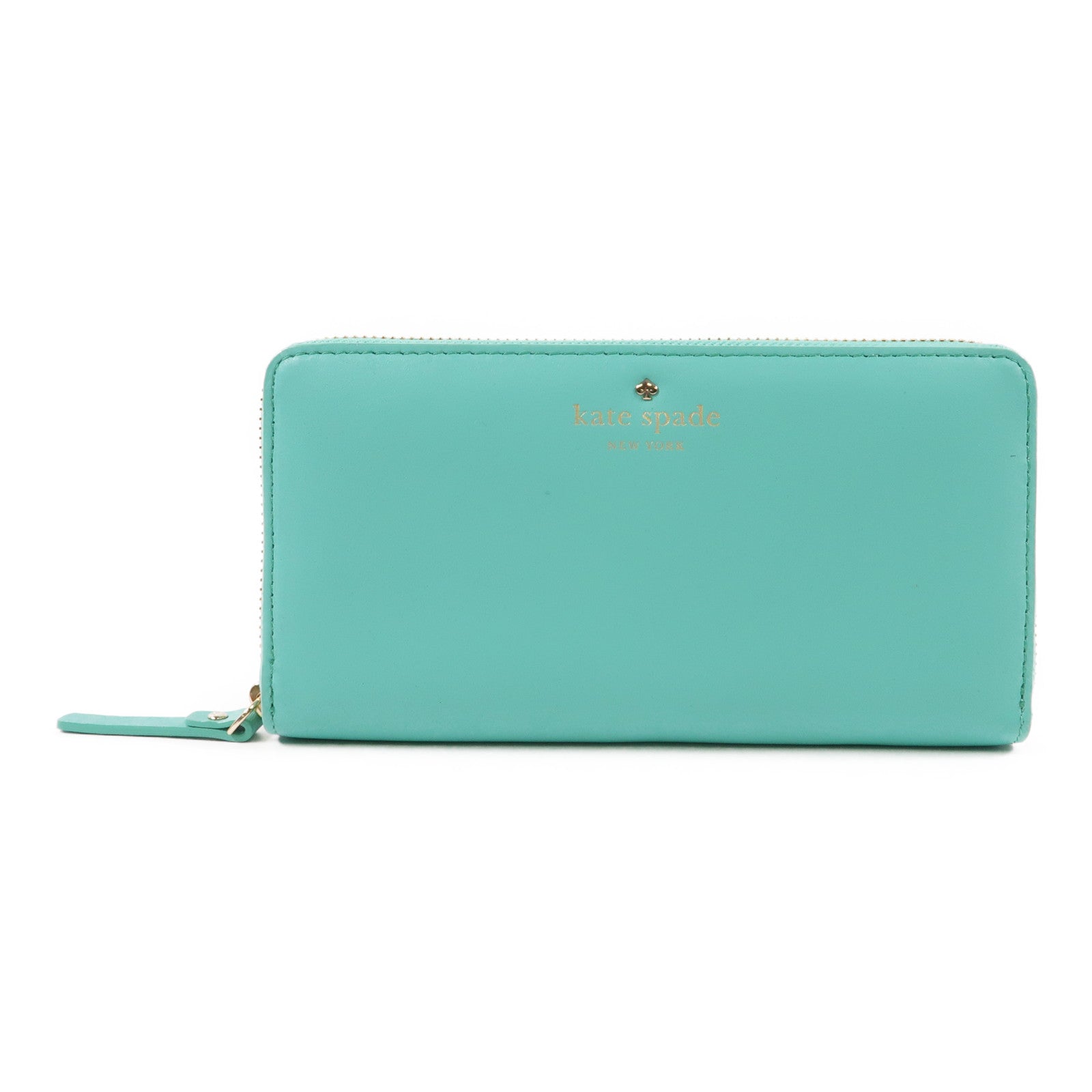 Kate Spade GHW Long Wallet Calfskin Leather Blue