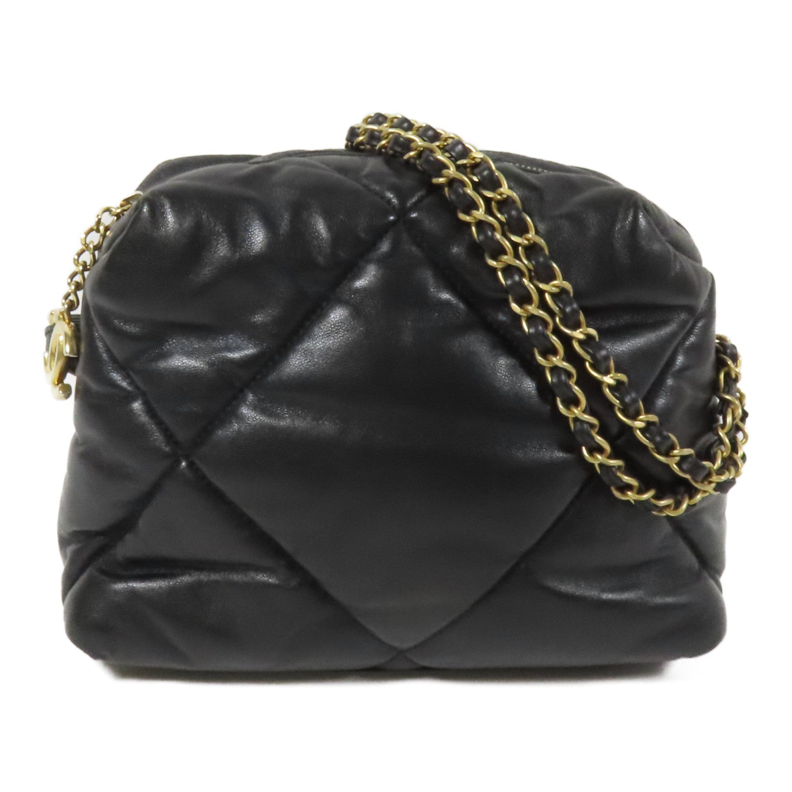 CHANEL 羊皮皮革Shoulder Bag金扣鏈帶肩背袋