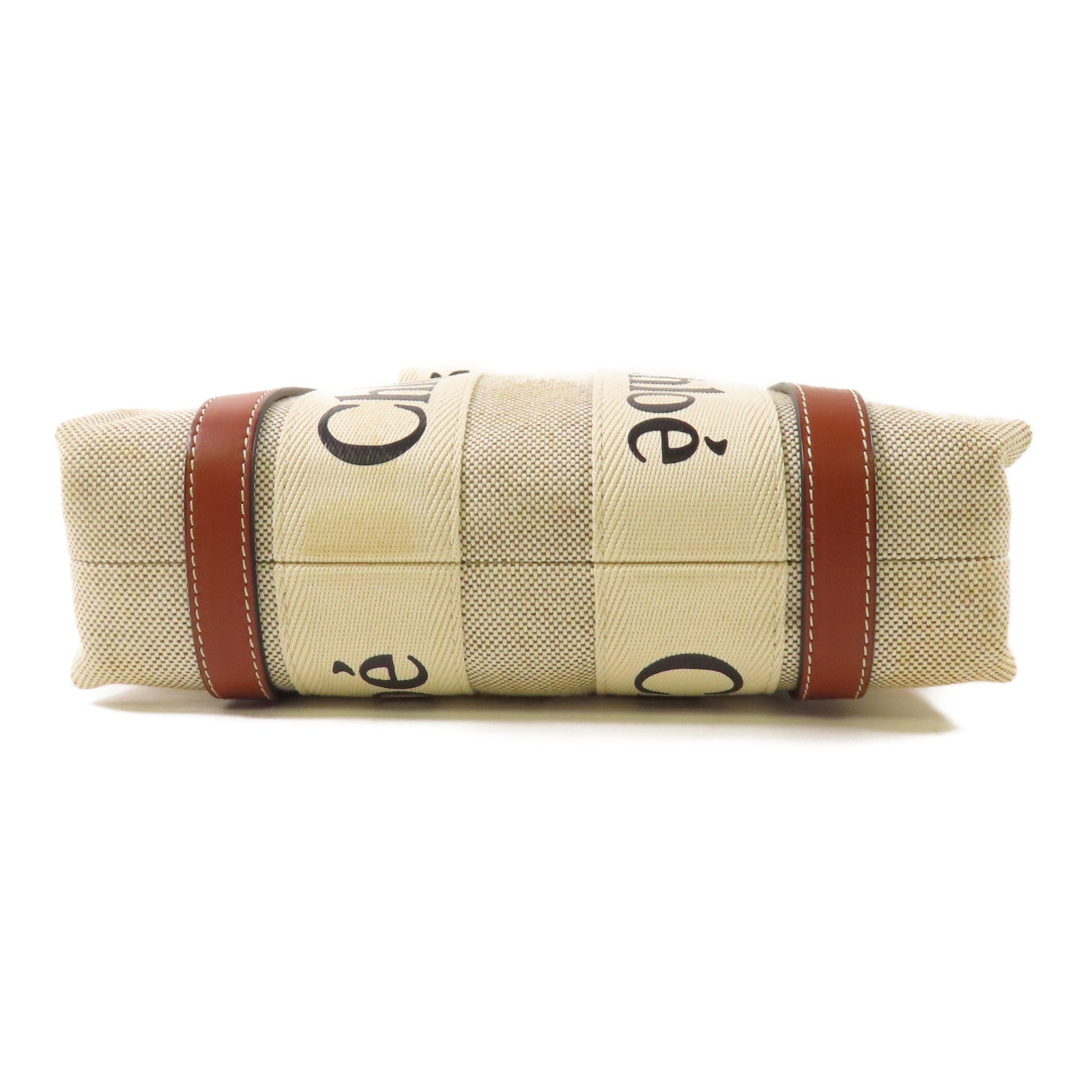 Chloe 帆布Mini Woody手挽袋