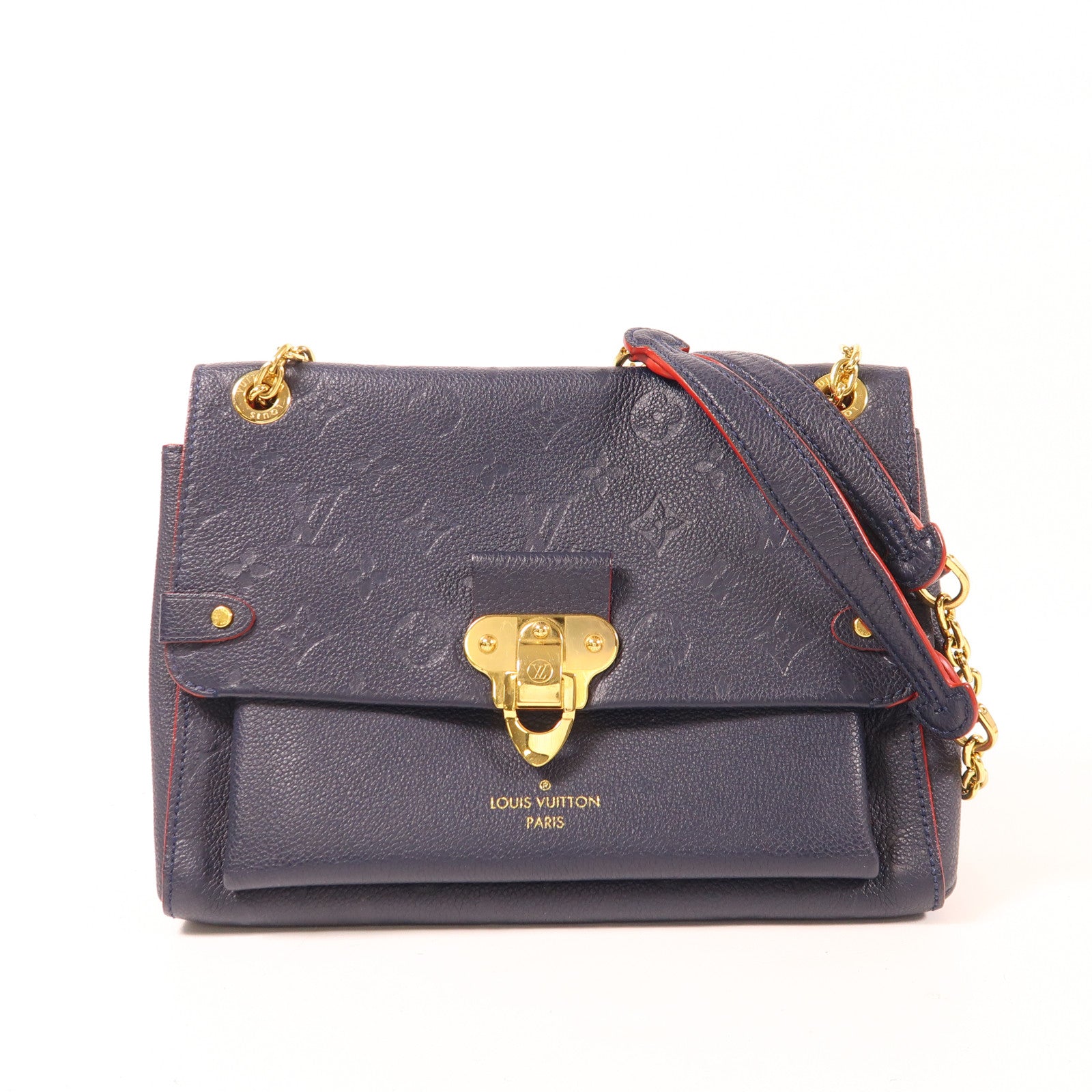 LOUIS VUITTON LV GHW Vavin PM Shoulder Bag M52271 Monogram Empreinte Navy