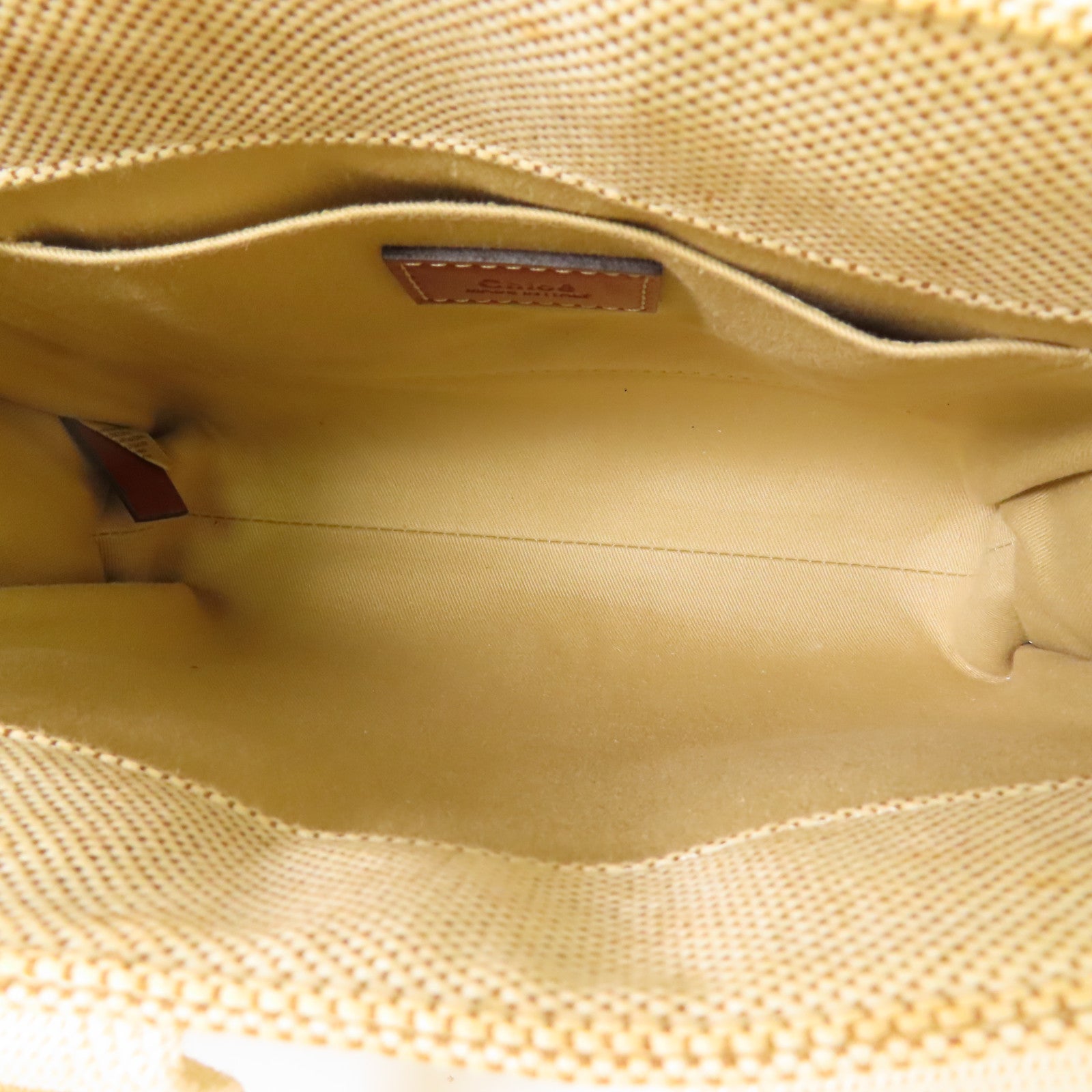 Chloe 帆布Mini Woody手挽袋