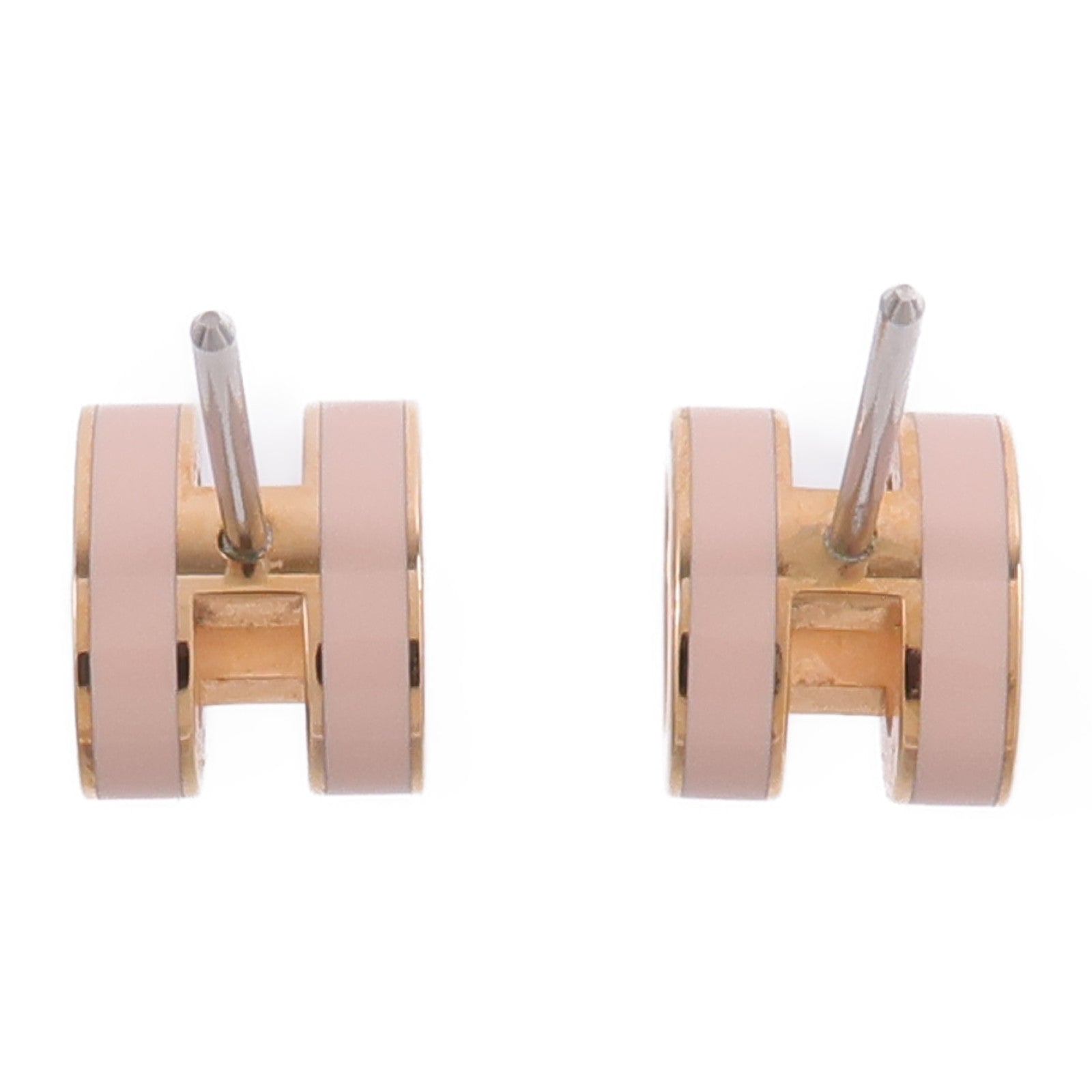 HERMES 金屬Mini Pop H Earrings耳環Rose Dragee
