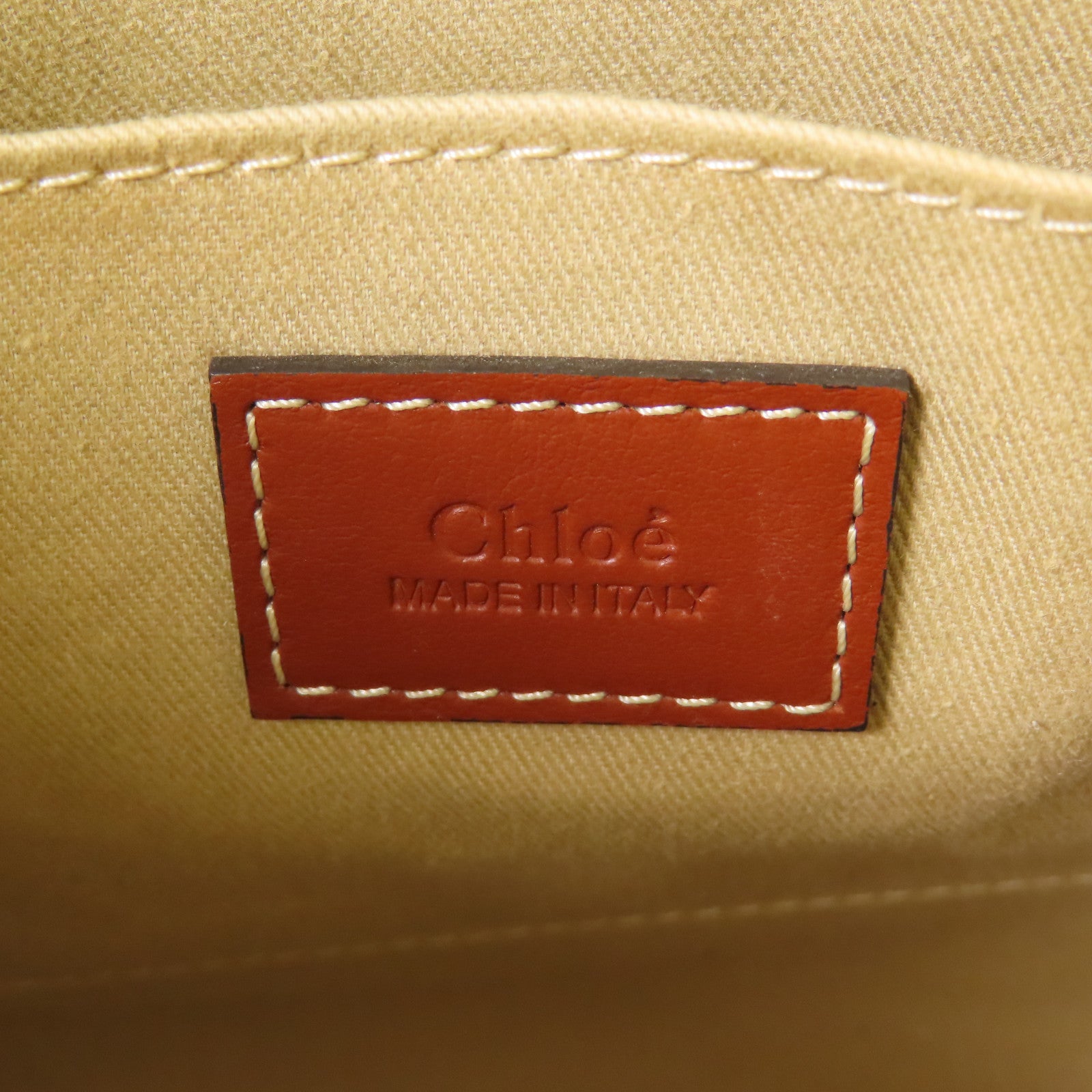 Chloe 帆布Mini Woody手挽袋