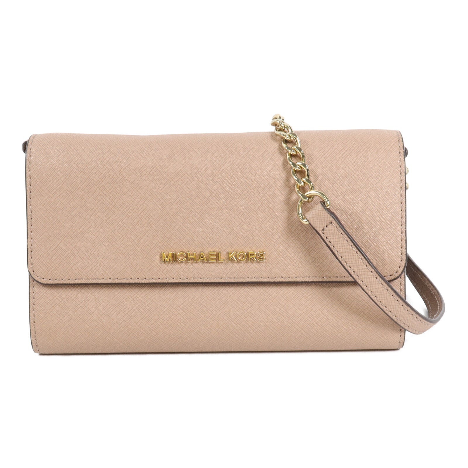 Michael Kors 牛皮皮革Phone Crossbody鏈帶肩背袋