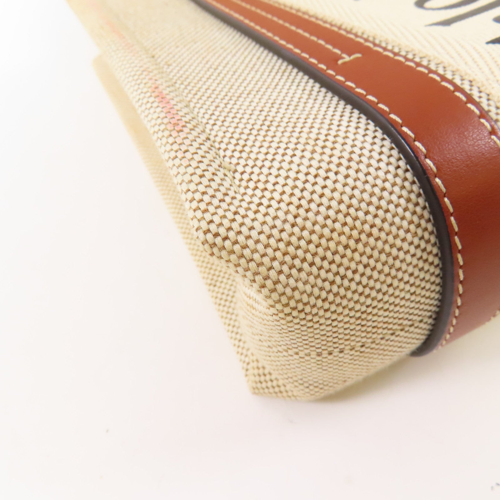 Chloe 帆布Mini Woody手挽袋