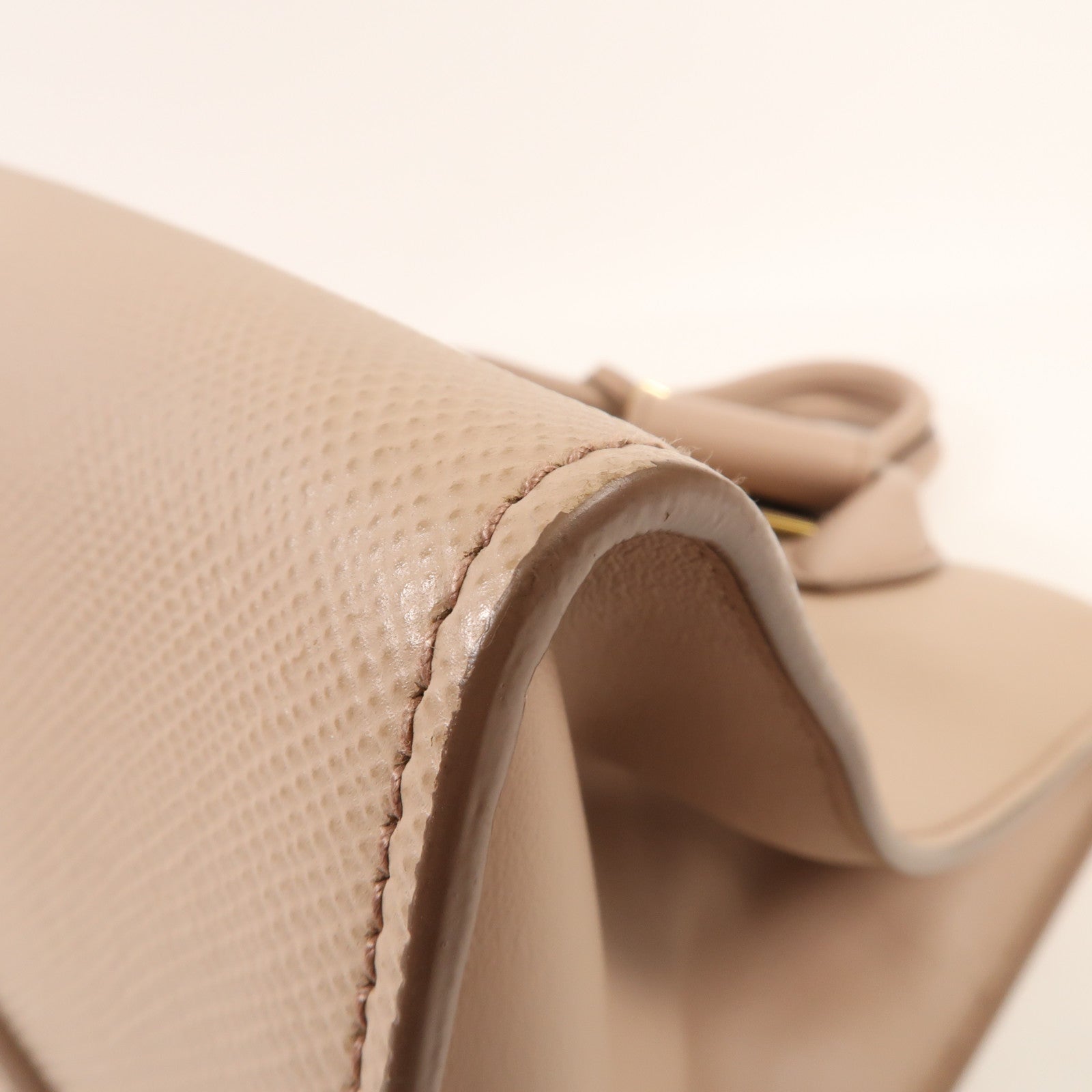 PRADA 牛皮皮革Monochrome金扣手挽肩背兩用袋