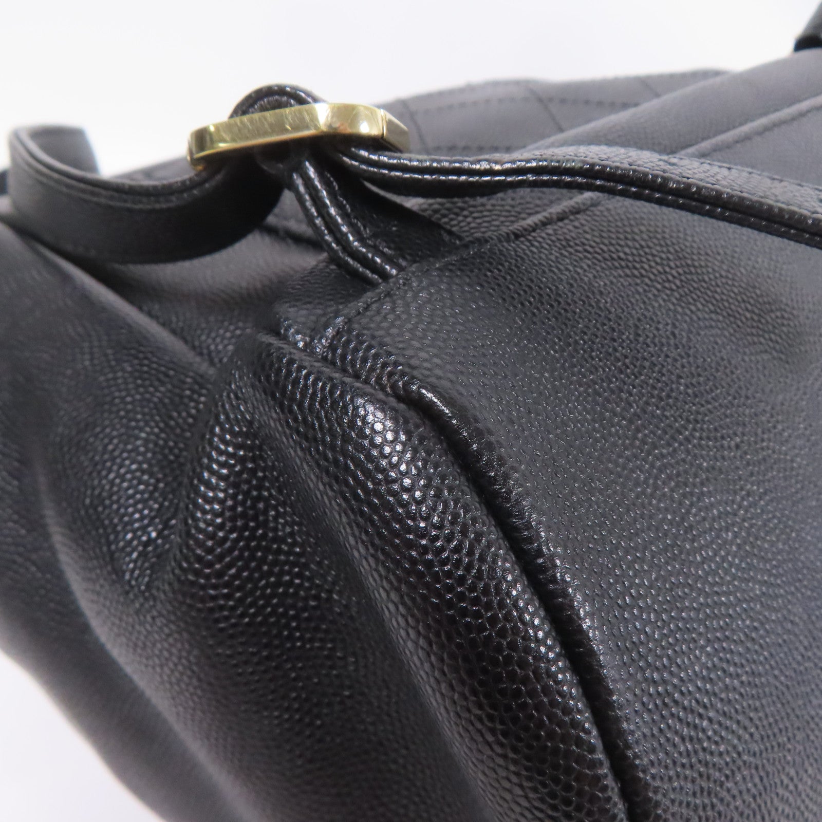 CHANEL CC GHW Backpack Calfskin Leather Black