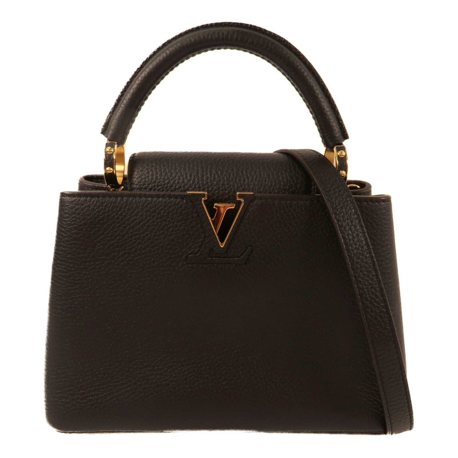 LOUIS VUITTON Taurillon Capucines BB手挽肩背兩用袋