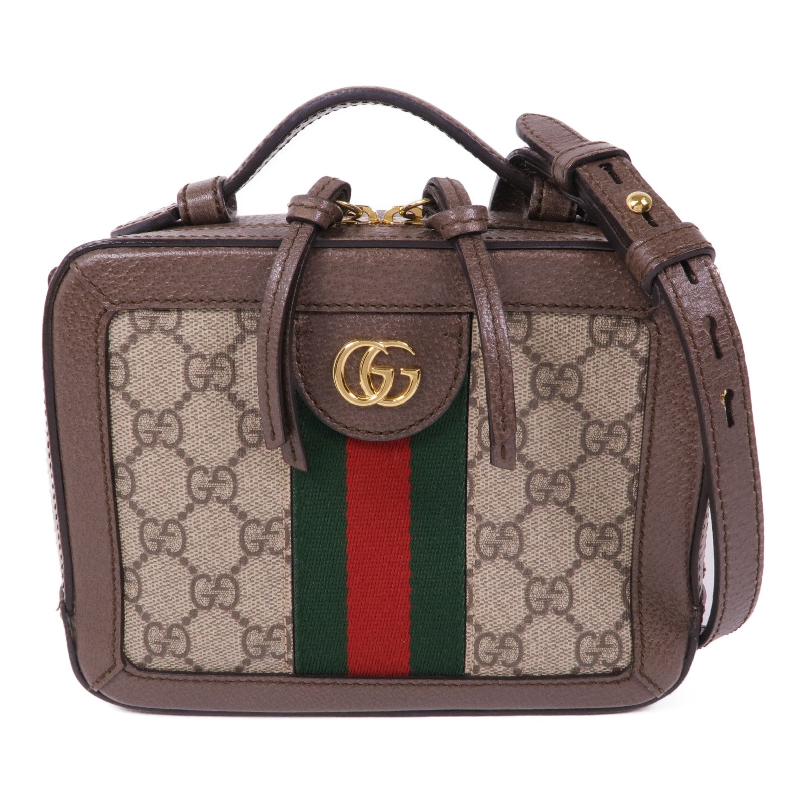 GUCCI 塗層帆布Ophidia GG Mini金扣手挽肩背兩用袋