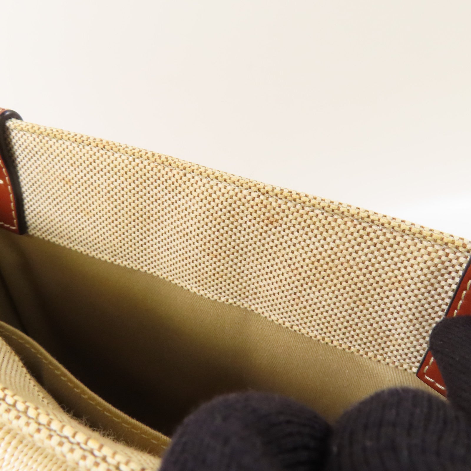 Chloe 帆布Mini Woody手挽袋