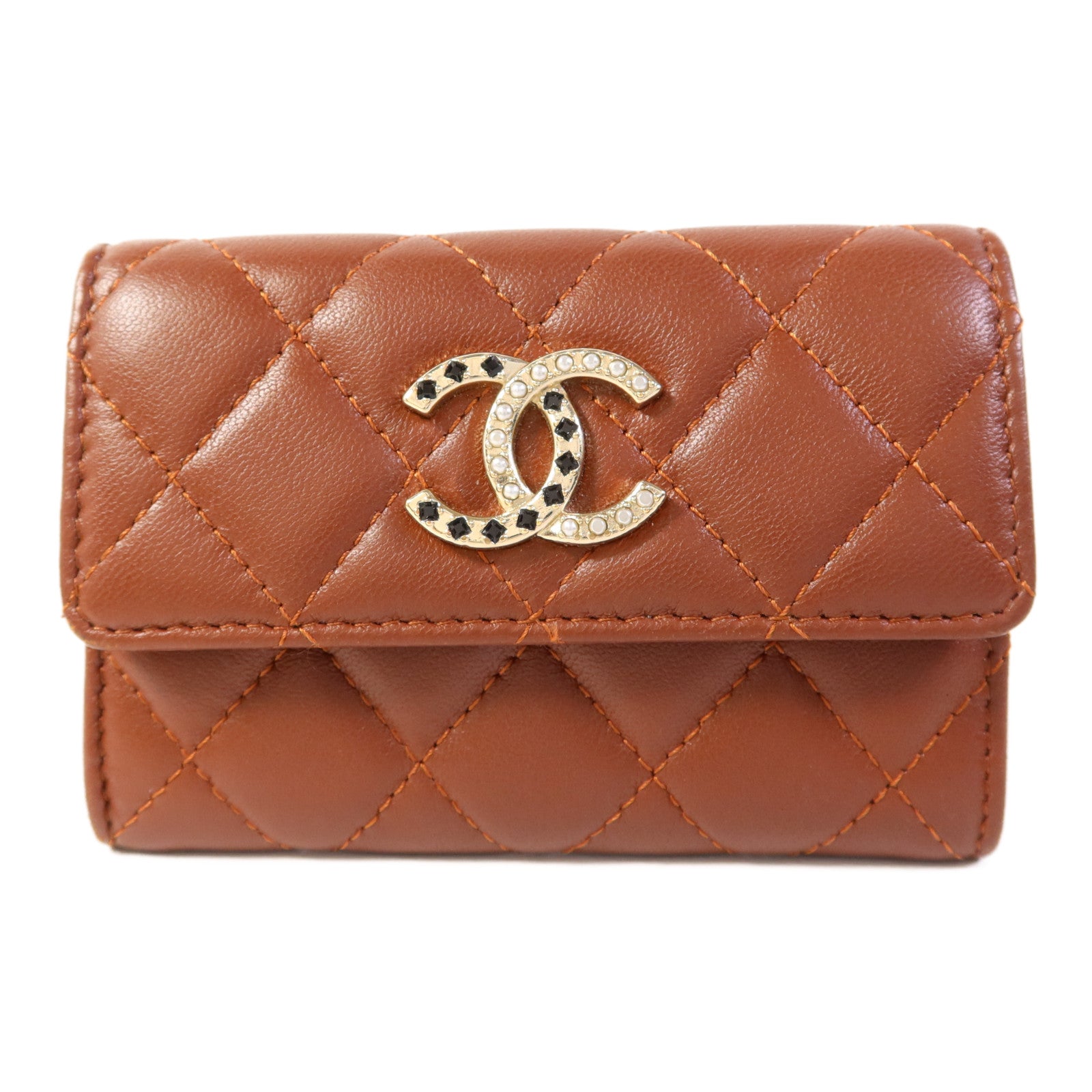 CHANEL 【萬聖節商品】羊皮皮革Card Holder金扣卡片套