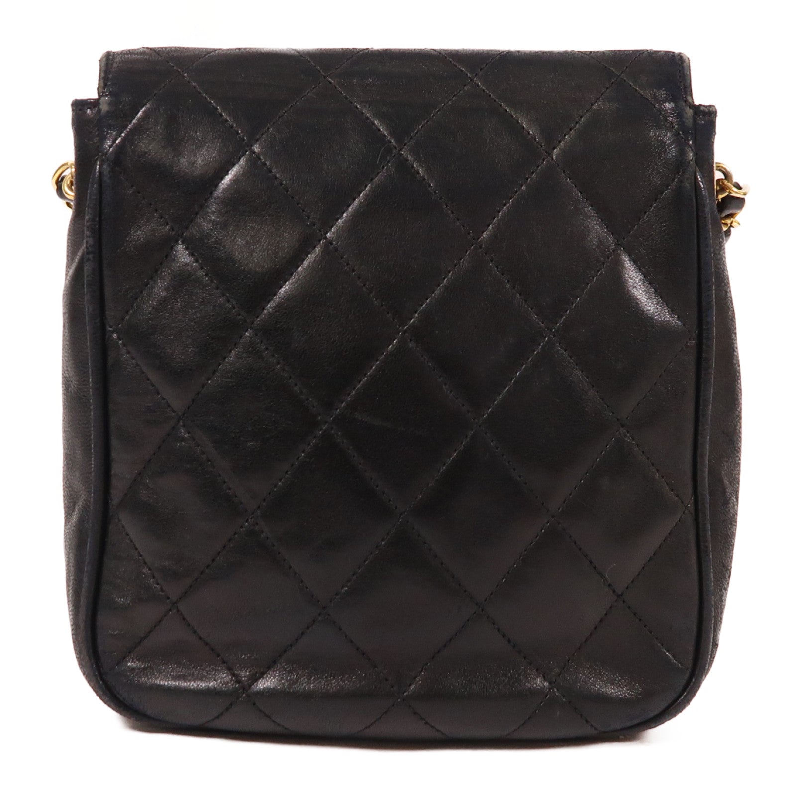 CHANEL 羊皮皮革Vintage Bag金扣鏈帶肩背袋