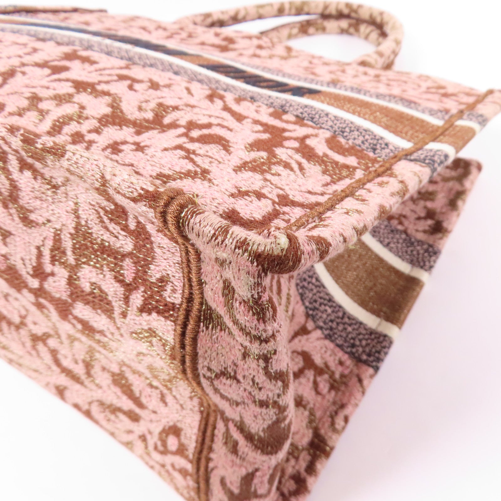 Dior CD Book Tote Bag Canvas Pink