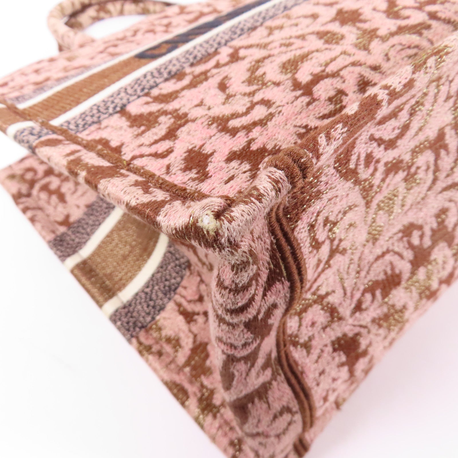 Dior CD Book Tote Bag Canvas Pink