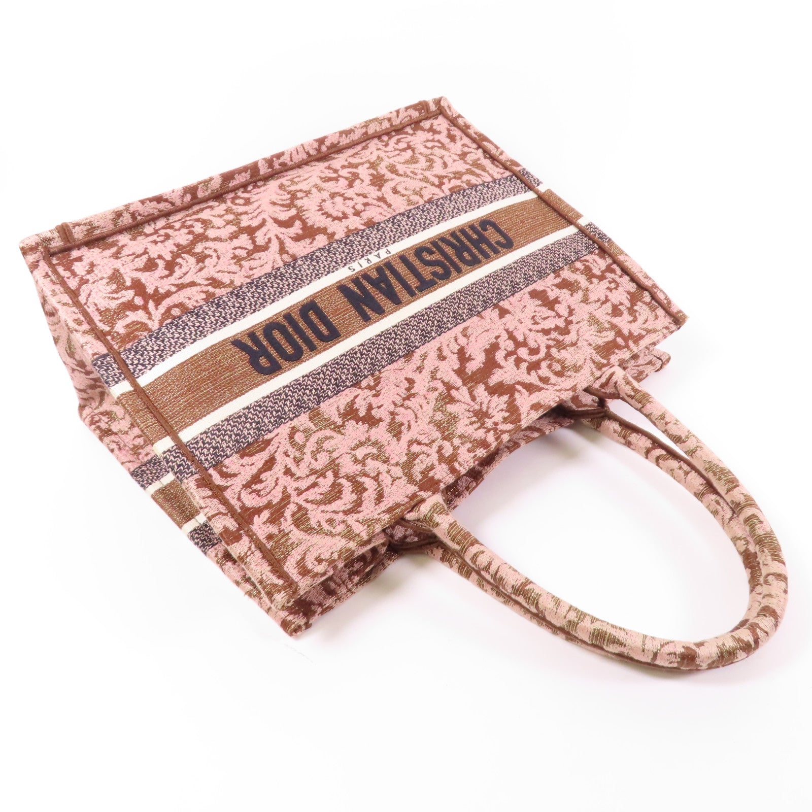 Dior CD Book Tote Bag Canvas Pink