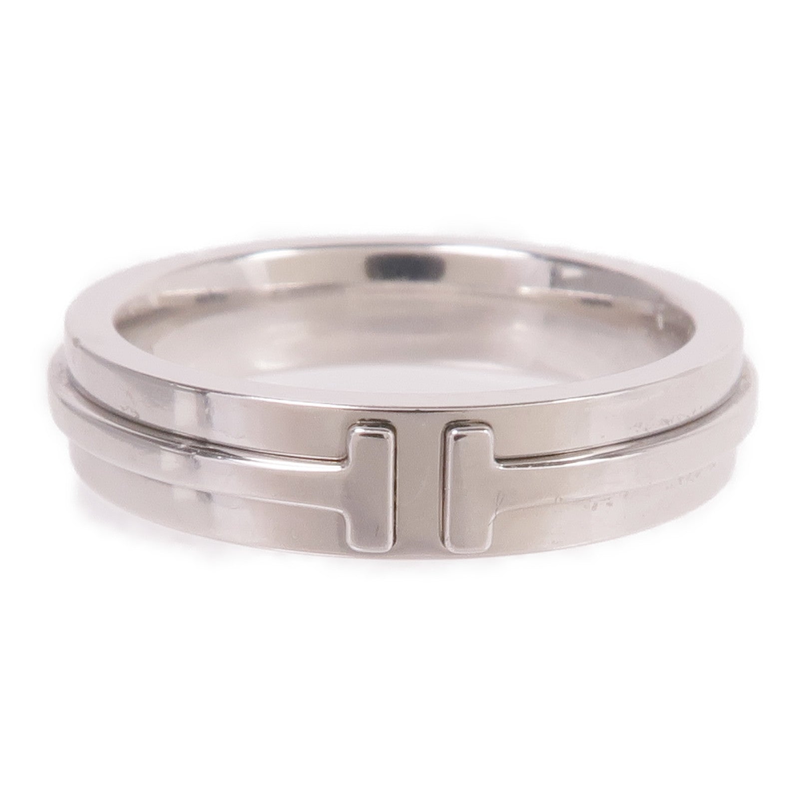 TIFFANY&CO 18K白金T Narrow Ring戒指US#6.75