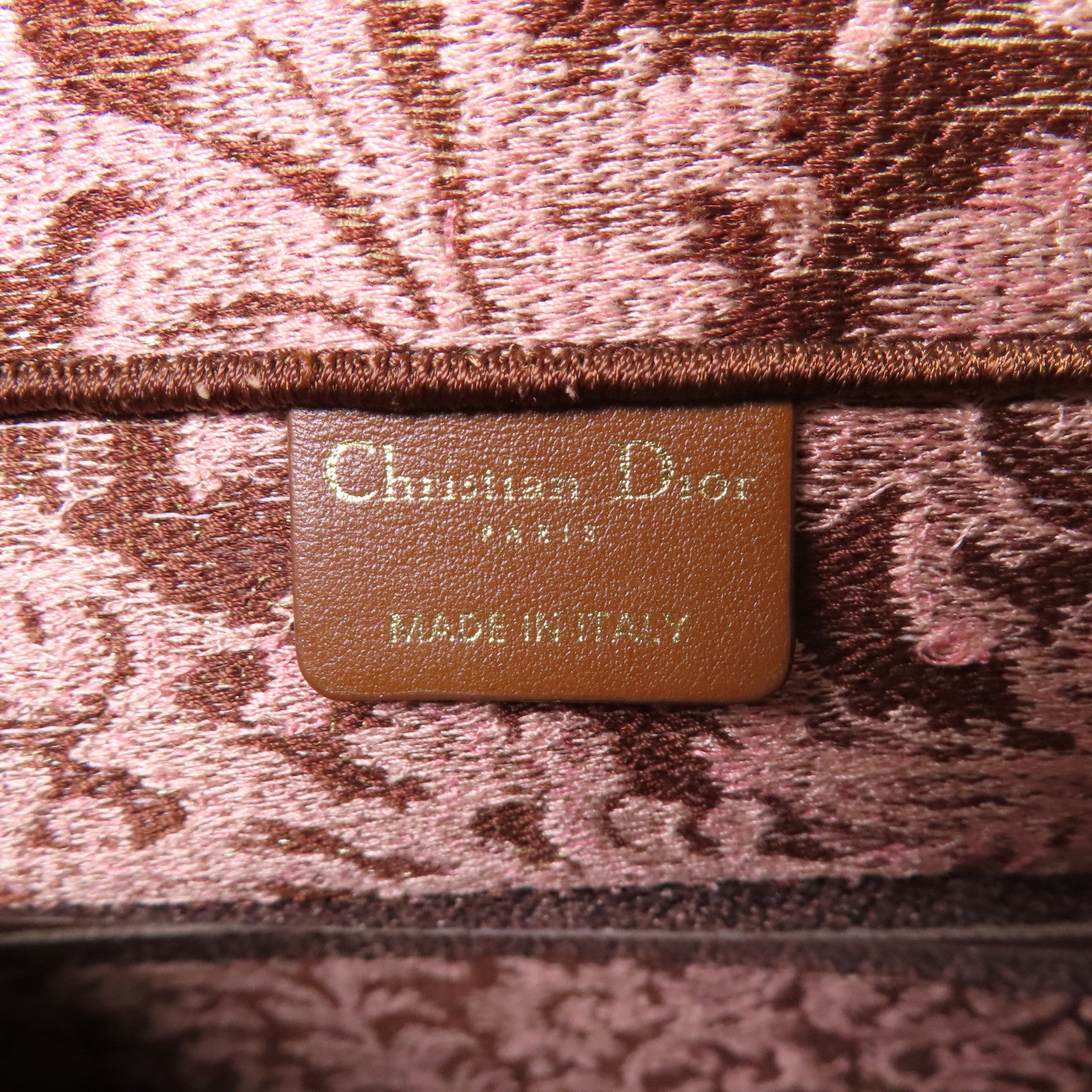 Dior CD Book Tote Bag Canvas Pink