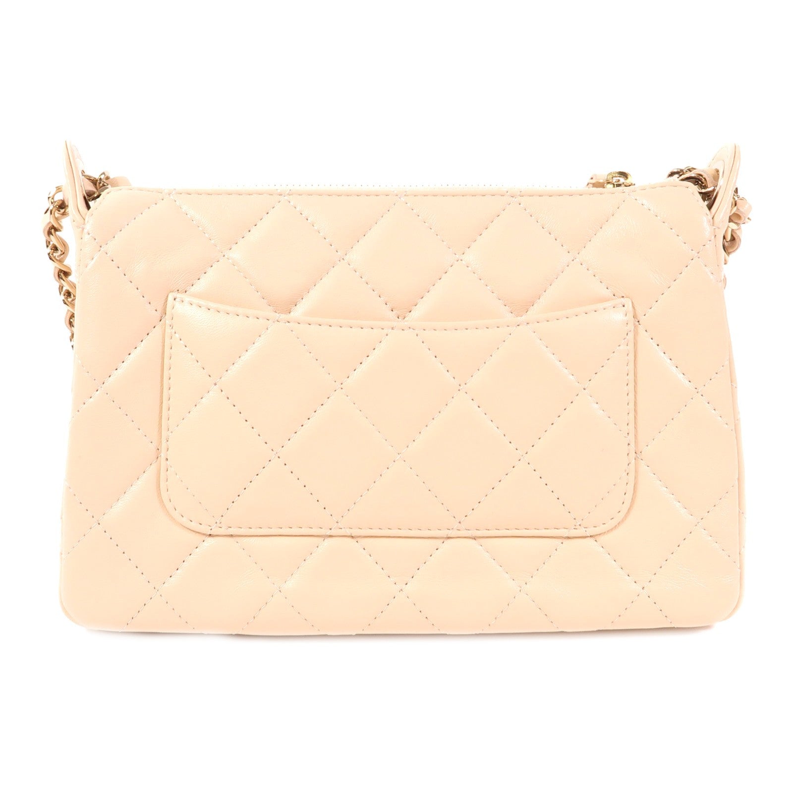 CHANEL 羊皮皮革Clutch With Chain金扣鏈帶肩背袋