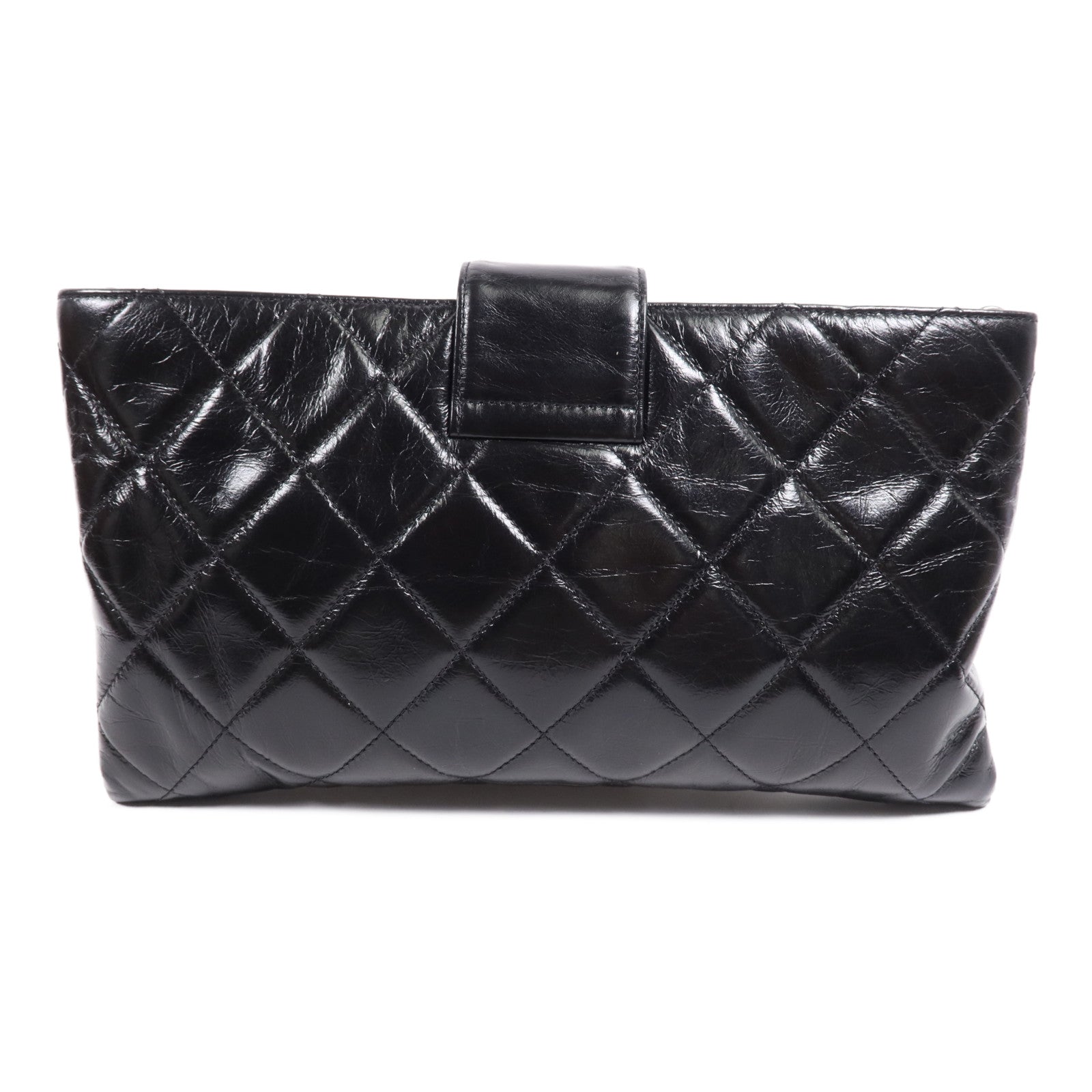 CHANEL 牛皮皮革Chain Shoulder Bag銀扣鏈帶肩背袋