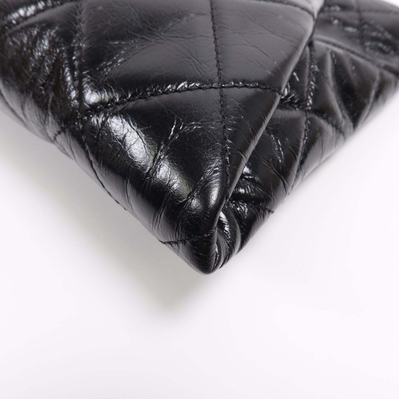 CHANEL 牛皮皮革Chain Shoulder Bag銀扣鏈帶肩背袋