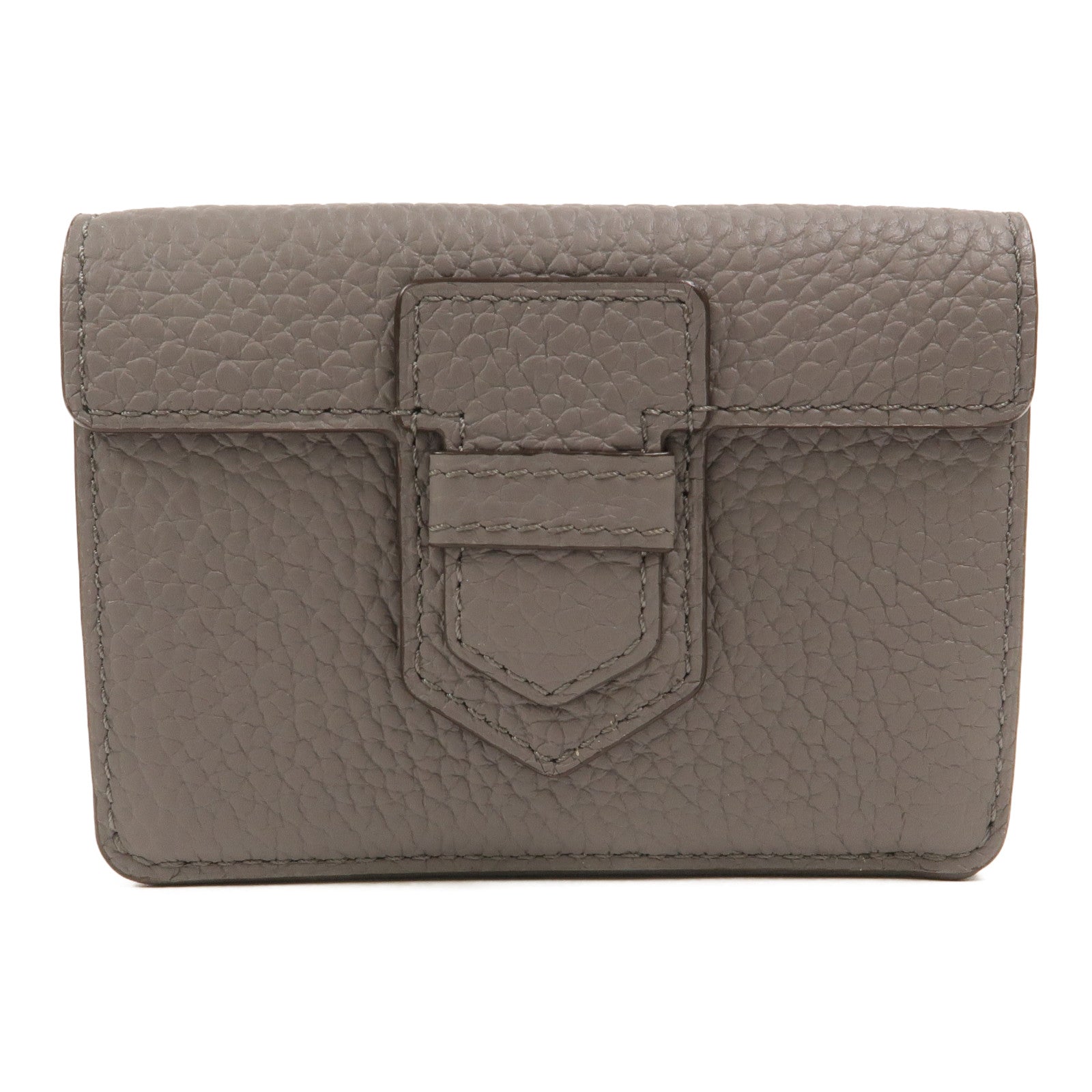 Delvaux 牛皮皮革Presse Trifold Wallet錢包