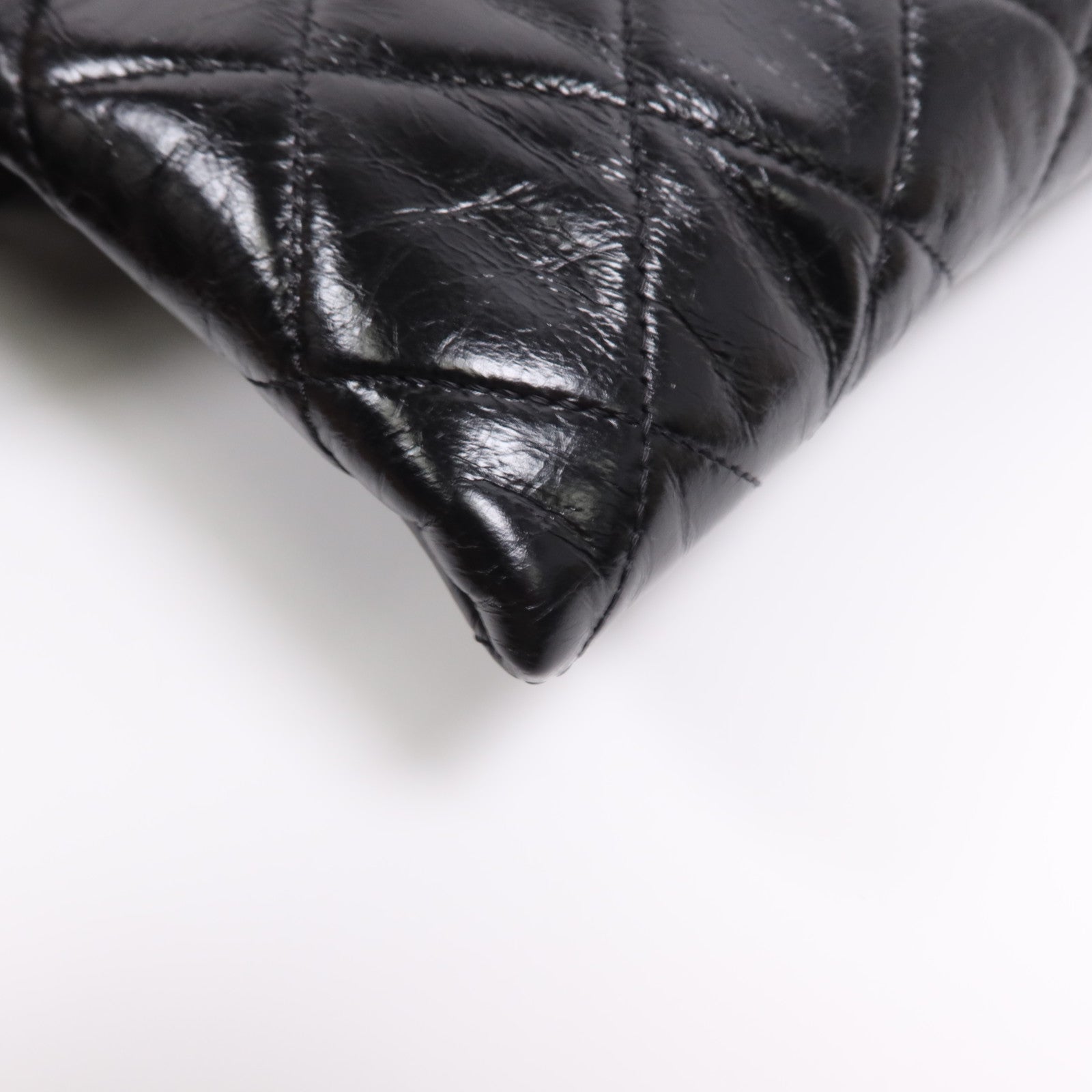 CHANEL 牛皮皮革Chain Shoulder Bag銀扣鏈帶肩背袋