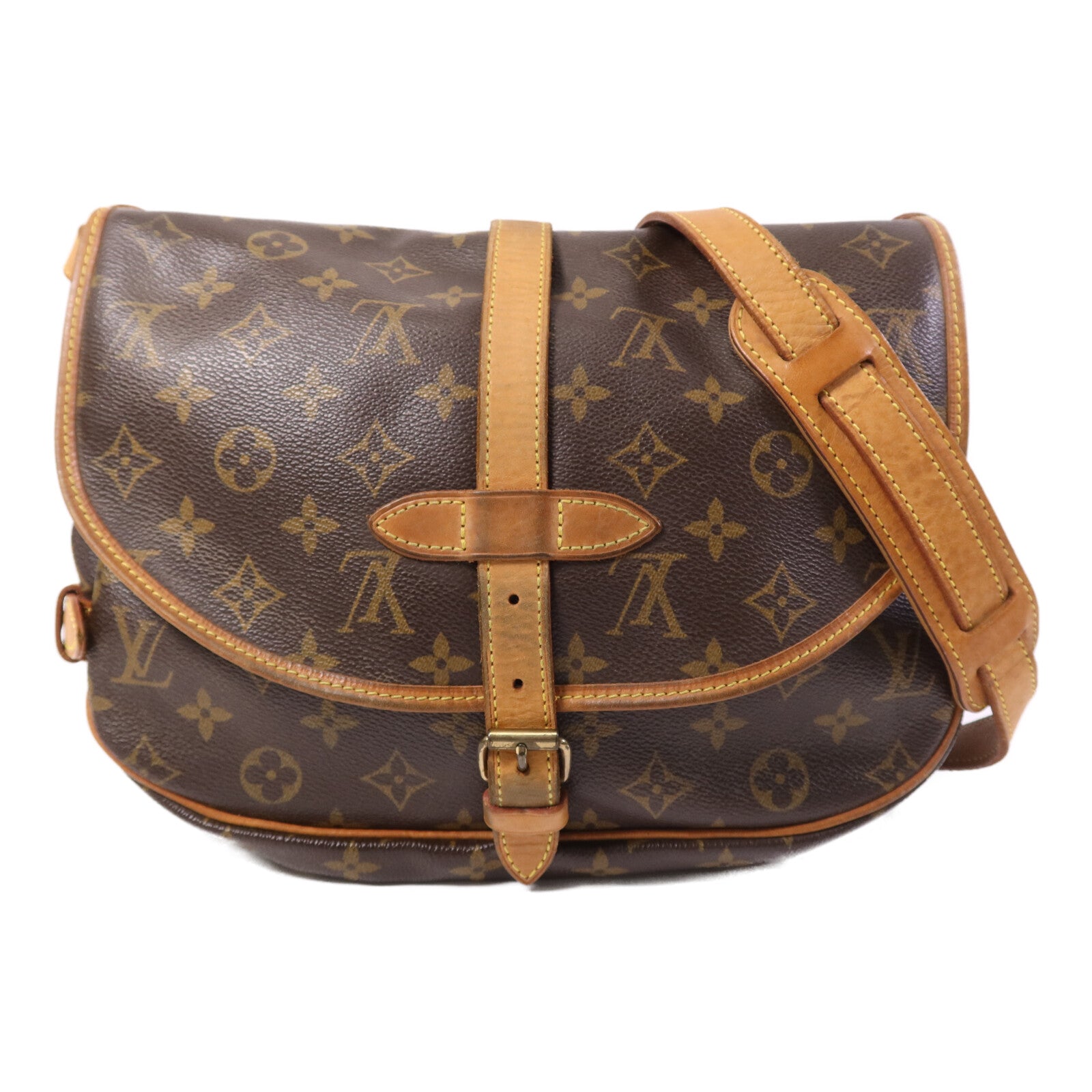 LOUIS VUITTON 【激減優惠】Monogram Saumur 30金扣肩背袋