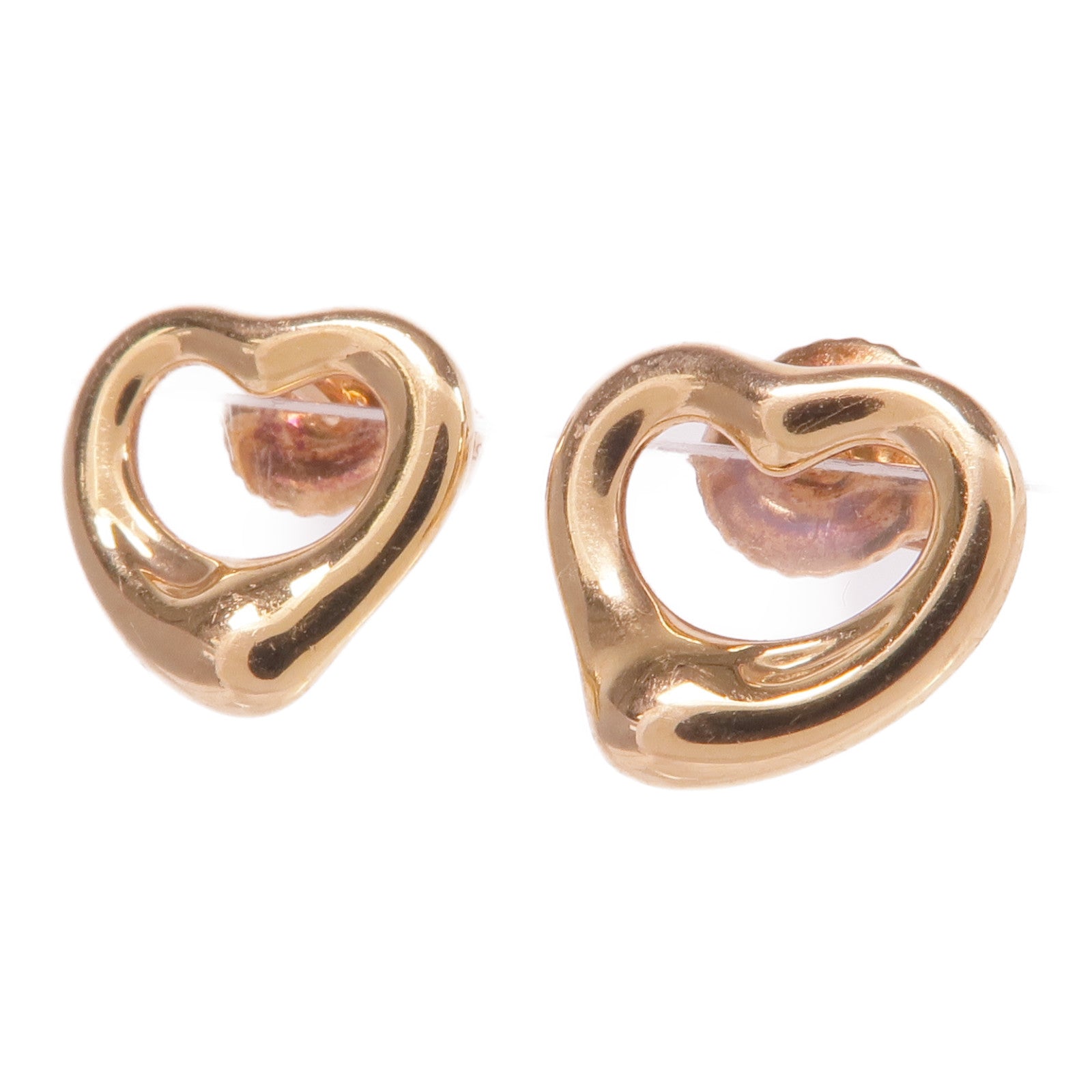 TIFFANY&CO 18K玫瑰金Open Heart Earrings耳環