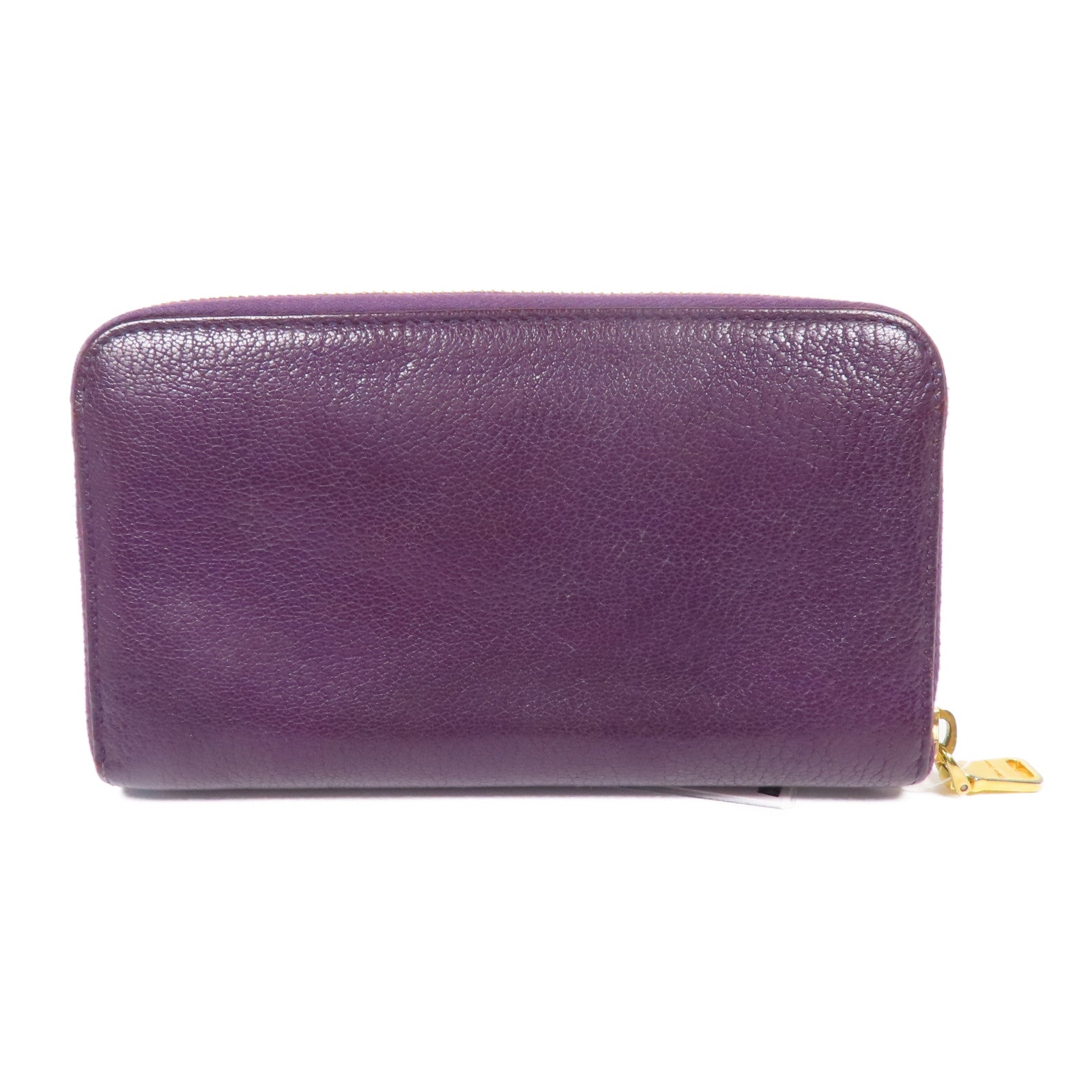 Miu Miu 牛皮皮革Long Wallet金扣長錢包