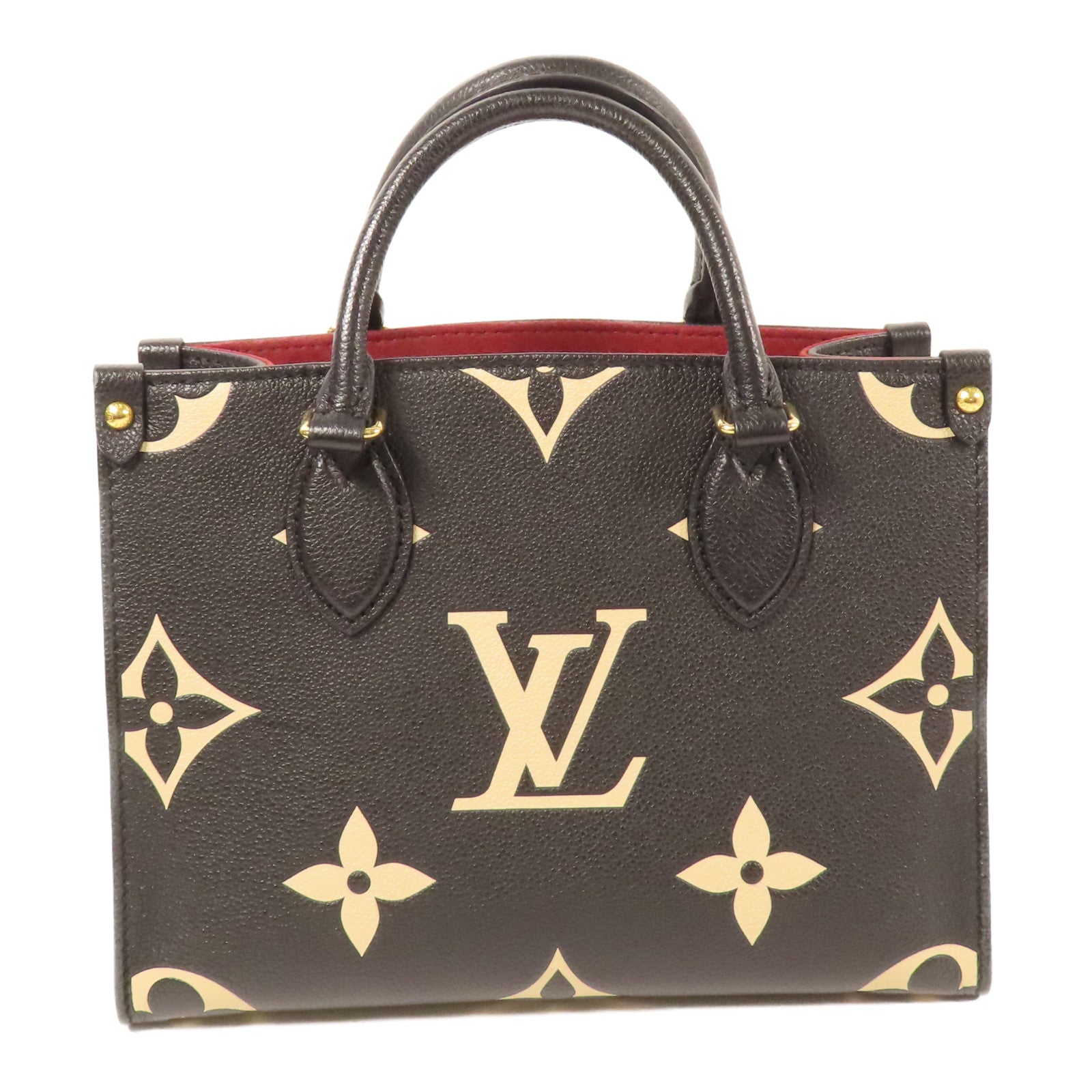LOUIS VUITTON Monogram Empreinte On The Go PM金扣手挽肩背兩用袋