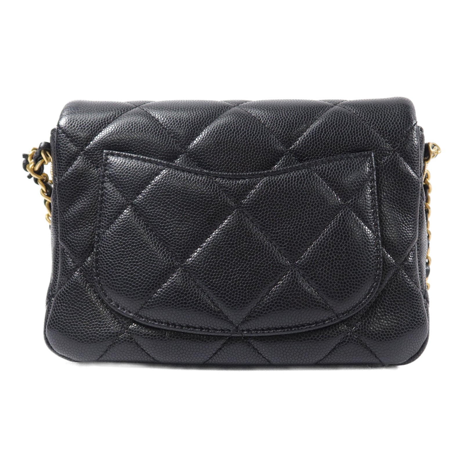 CHANEL 牛皮皮革Mini Flap 17cm鏈帶肩背袋