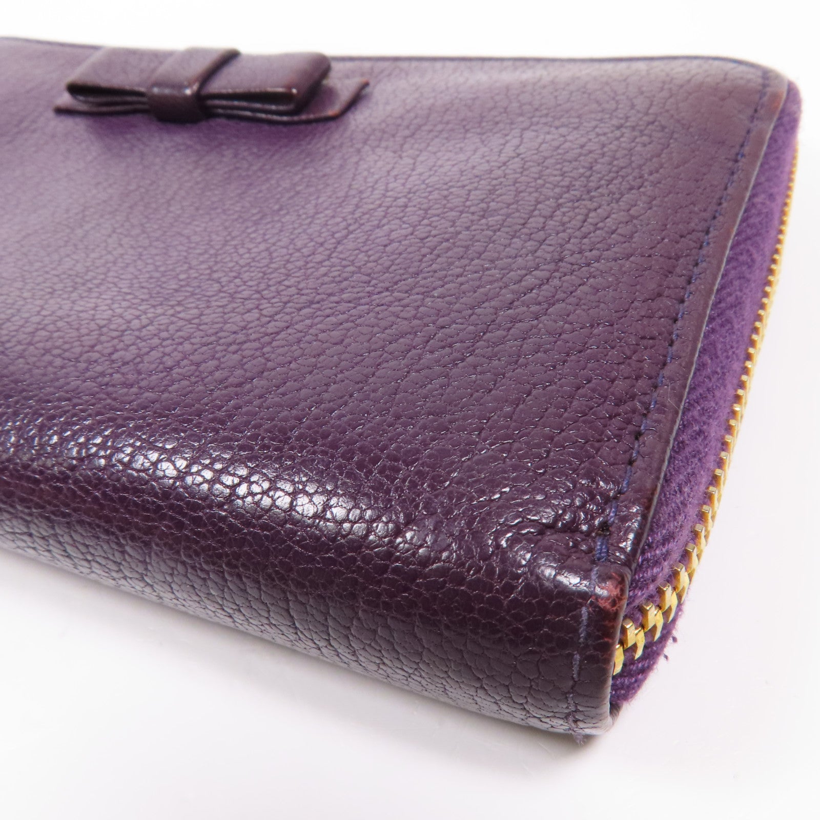 Miu Miu 牛皮皮革Long Wallet金扣長錢包