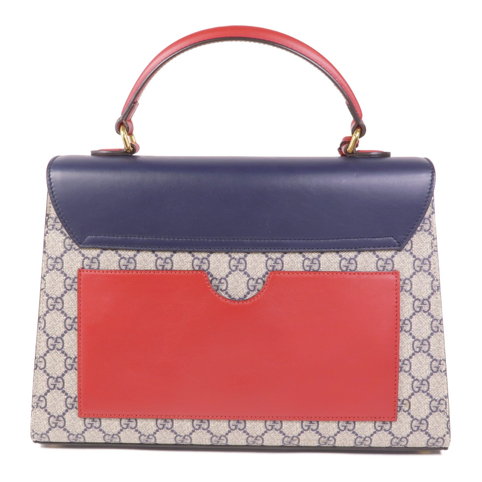 GUCCI 塗層帆布/皮革2 Way Shoulder金扣手挽肩背兩用袋