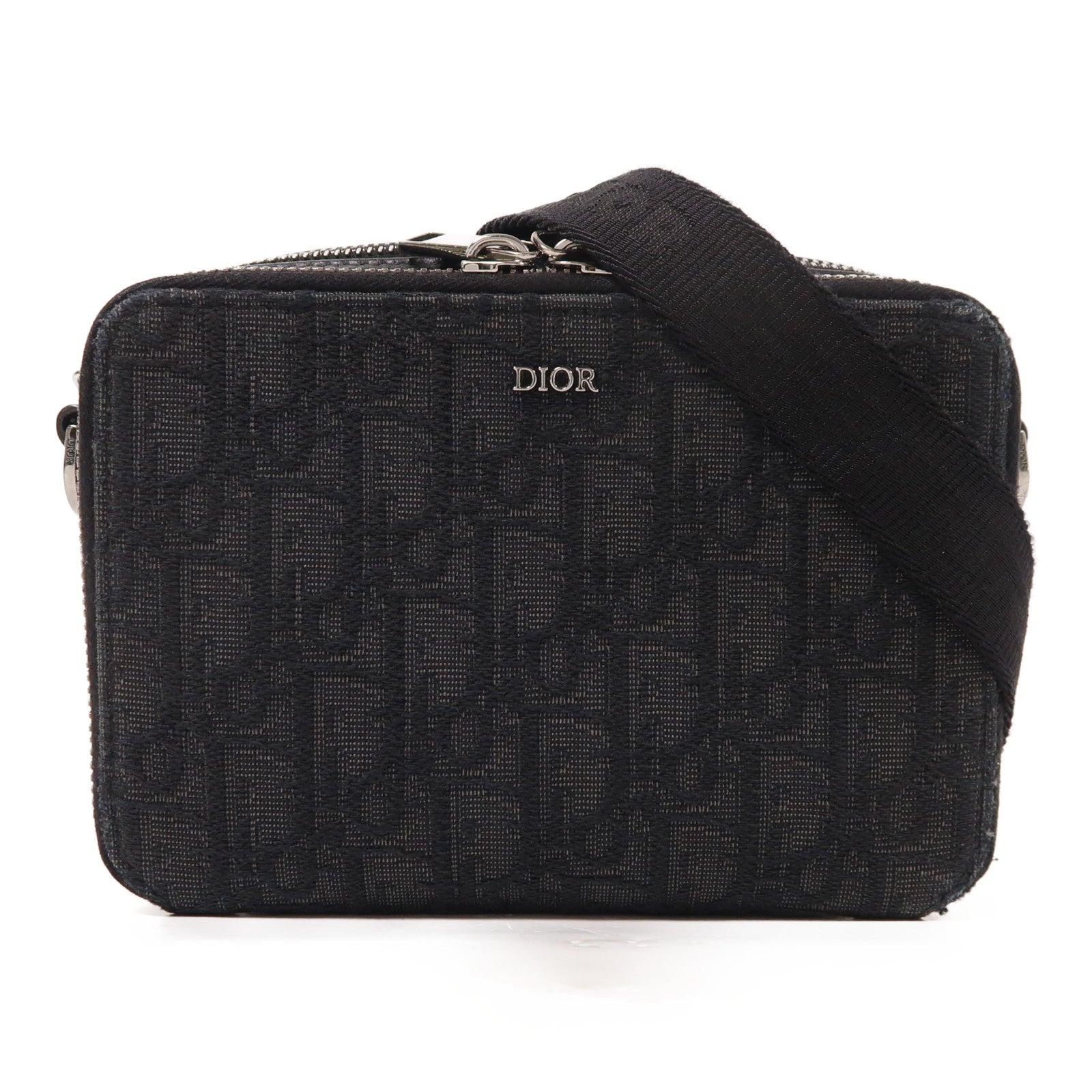 Dior 帆布Shoulder Bag銀扣肩背袋