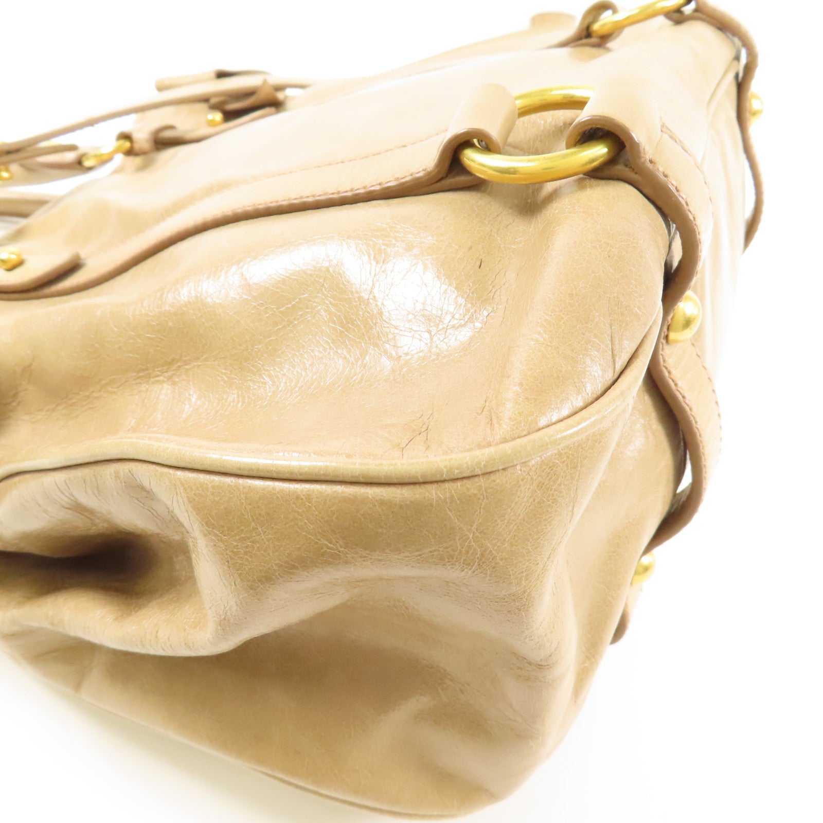 Miu Miu 牛皮皮革Shoulder Bag金扣手挽肩背兩用袋