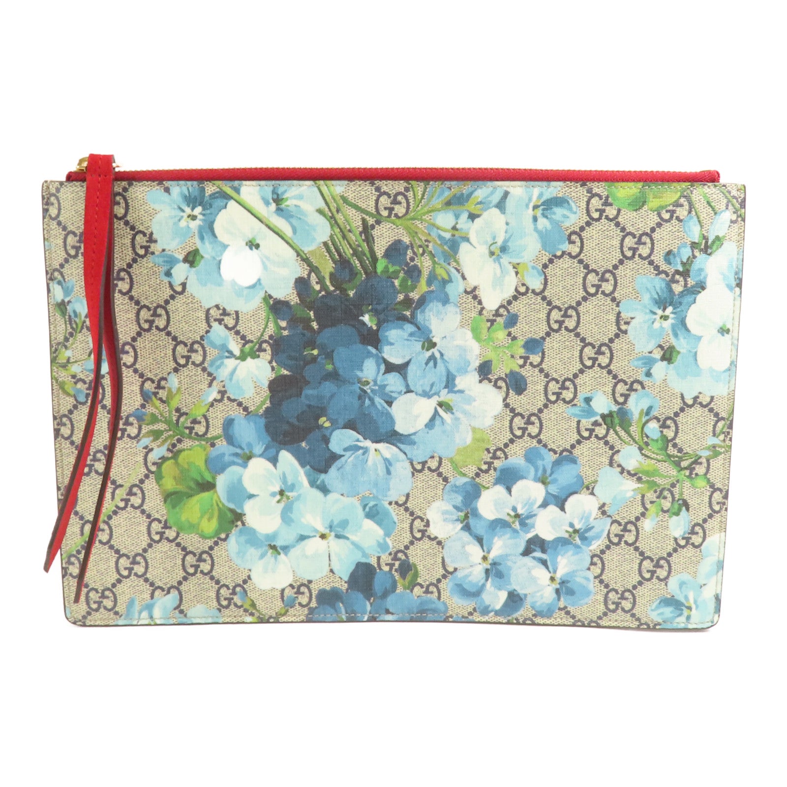 GUCCI 塗層帆布/麂皮皮革Clutch Bag金扣手拿包