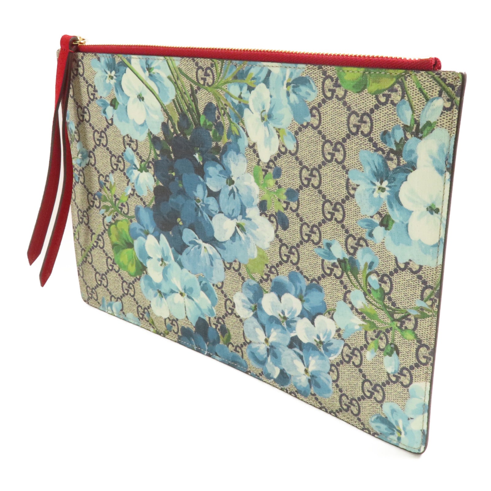 GUCCI 塗層帆布/麂皮皮革Clutch Bag金扣手拿包