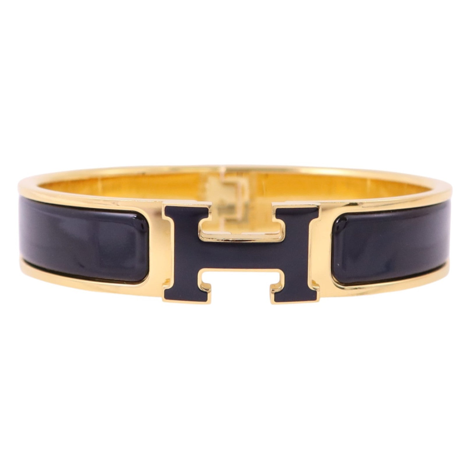 HERMES 金屬/琺瑯Clic H Bracelet金扣手鏈