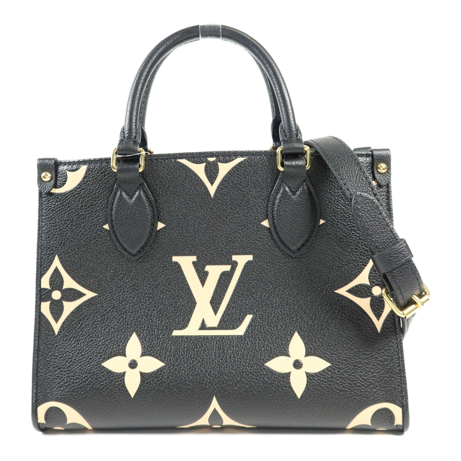 LOUIS VUITTON Monogram Empreinte On The Go PM金扣手挽肩背兩用袋
