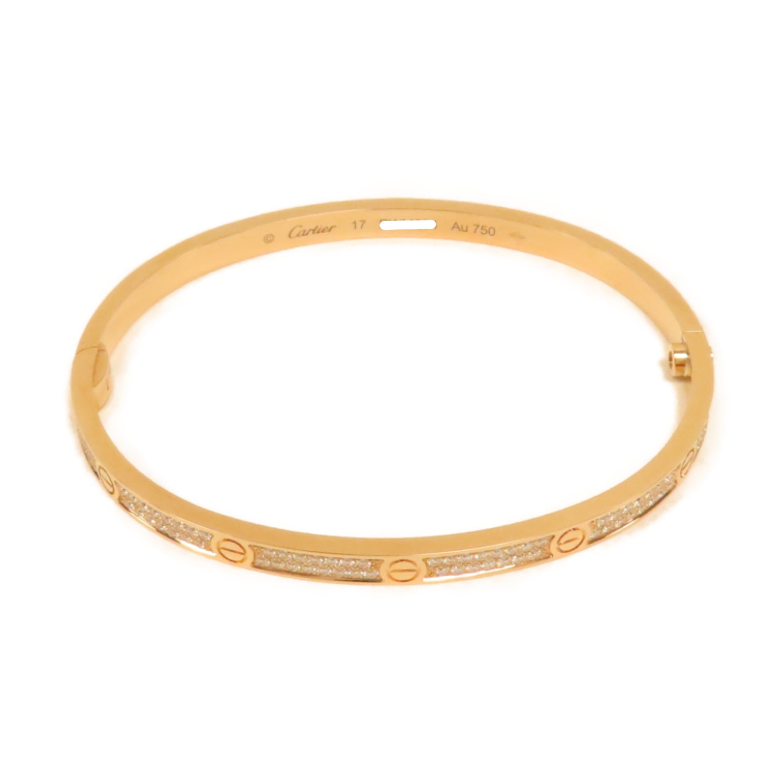 CARTIER 18K玫瑰金Diamond Love Bracelet 0.95ct鑽石手鐲#17