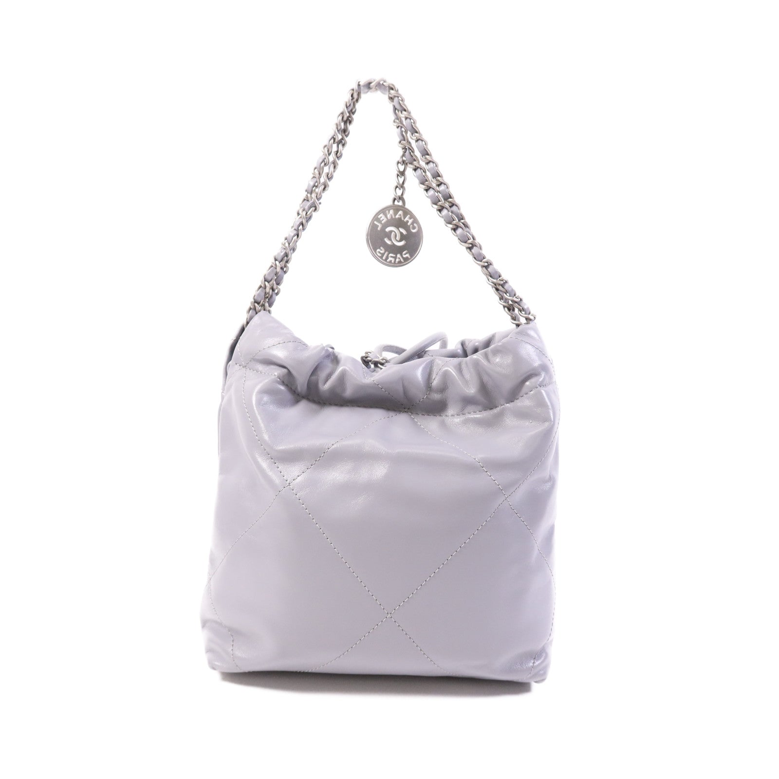 CHANEL 牛皮皮革C22 Mini金扣手挽肩背兩用袋